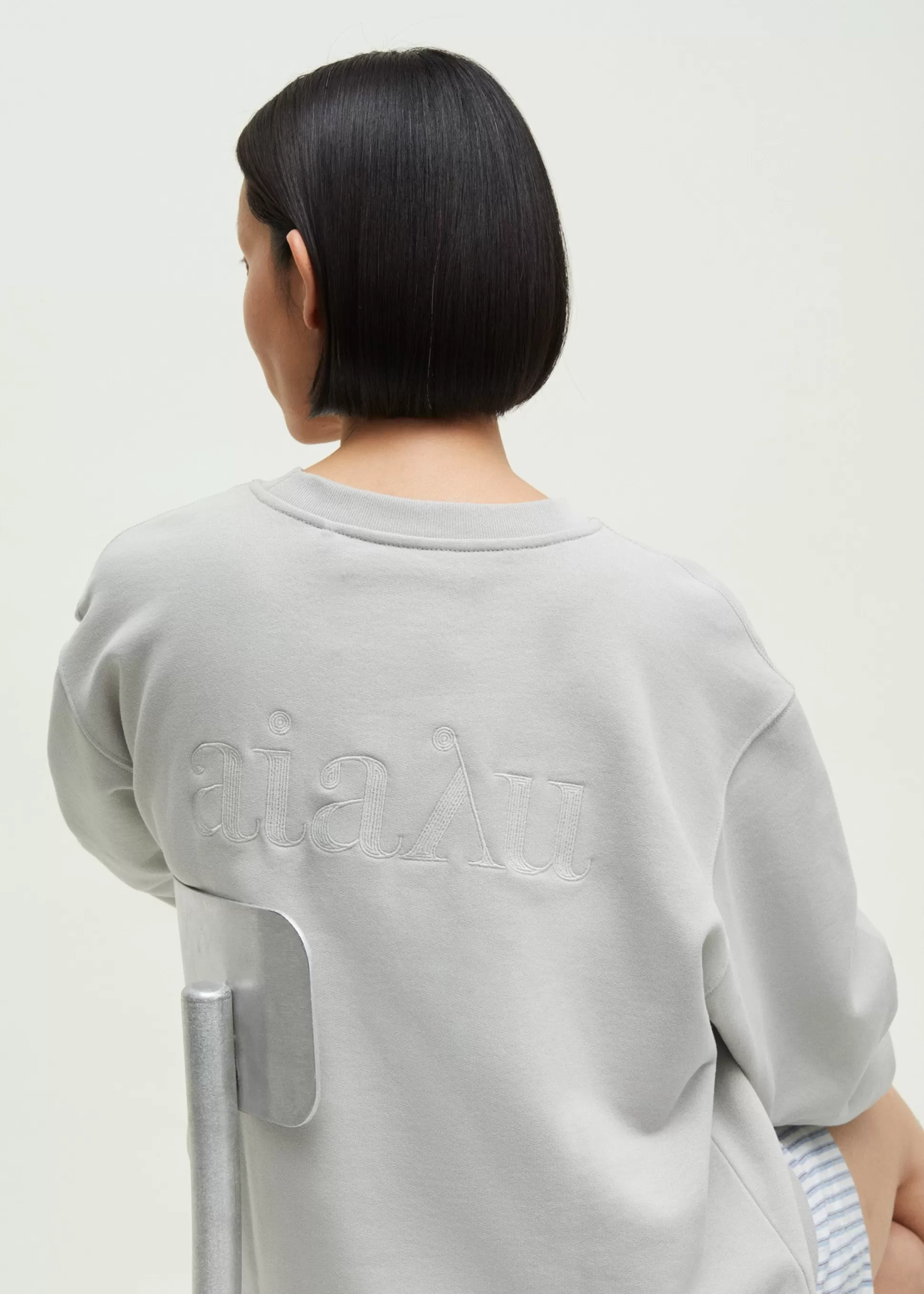 aiayu Bluser<circular sweatshirt Grey