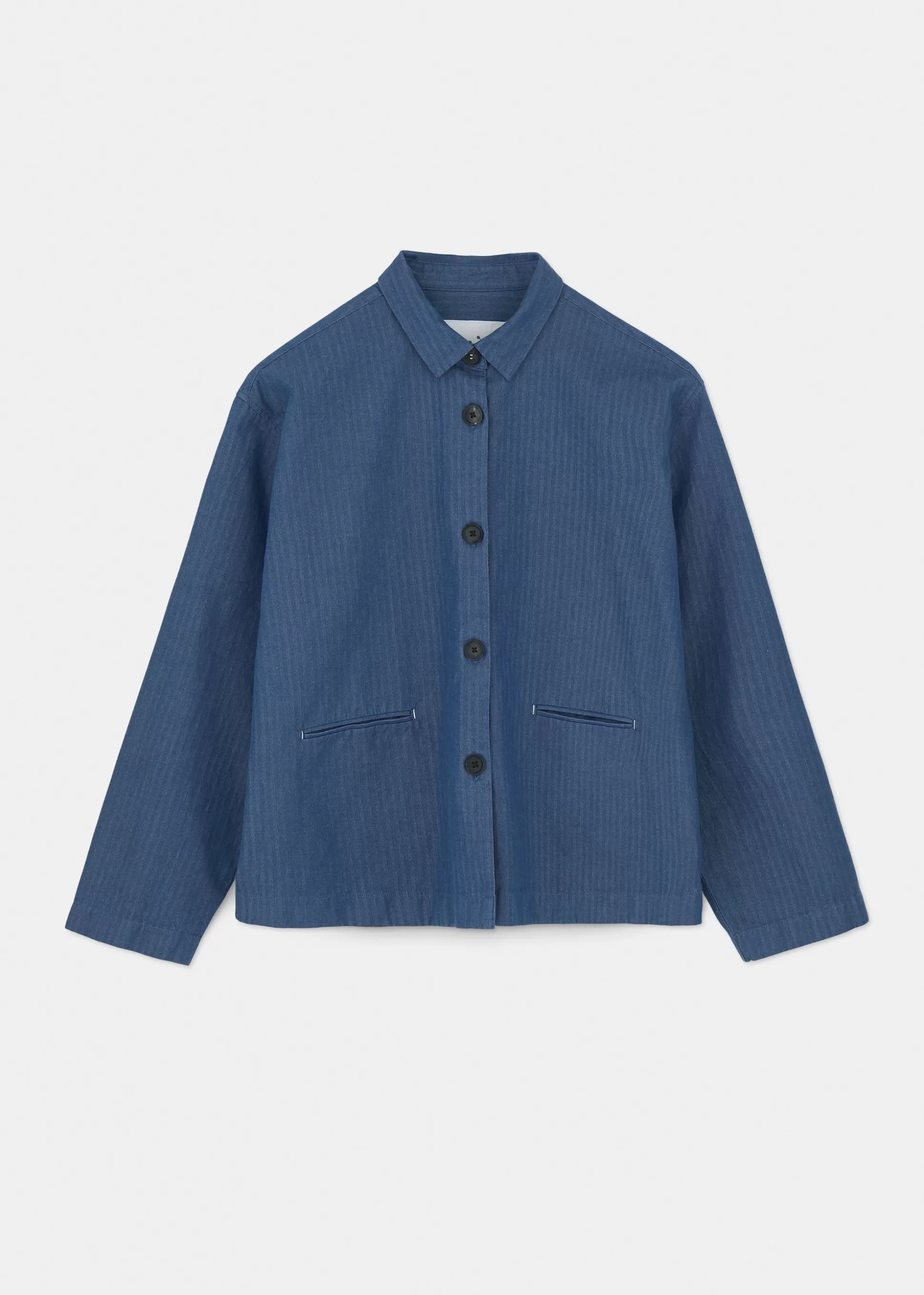 aiayu Skjorter<Atla shirt herringbone Blue Jeans