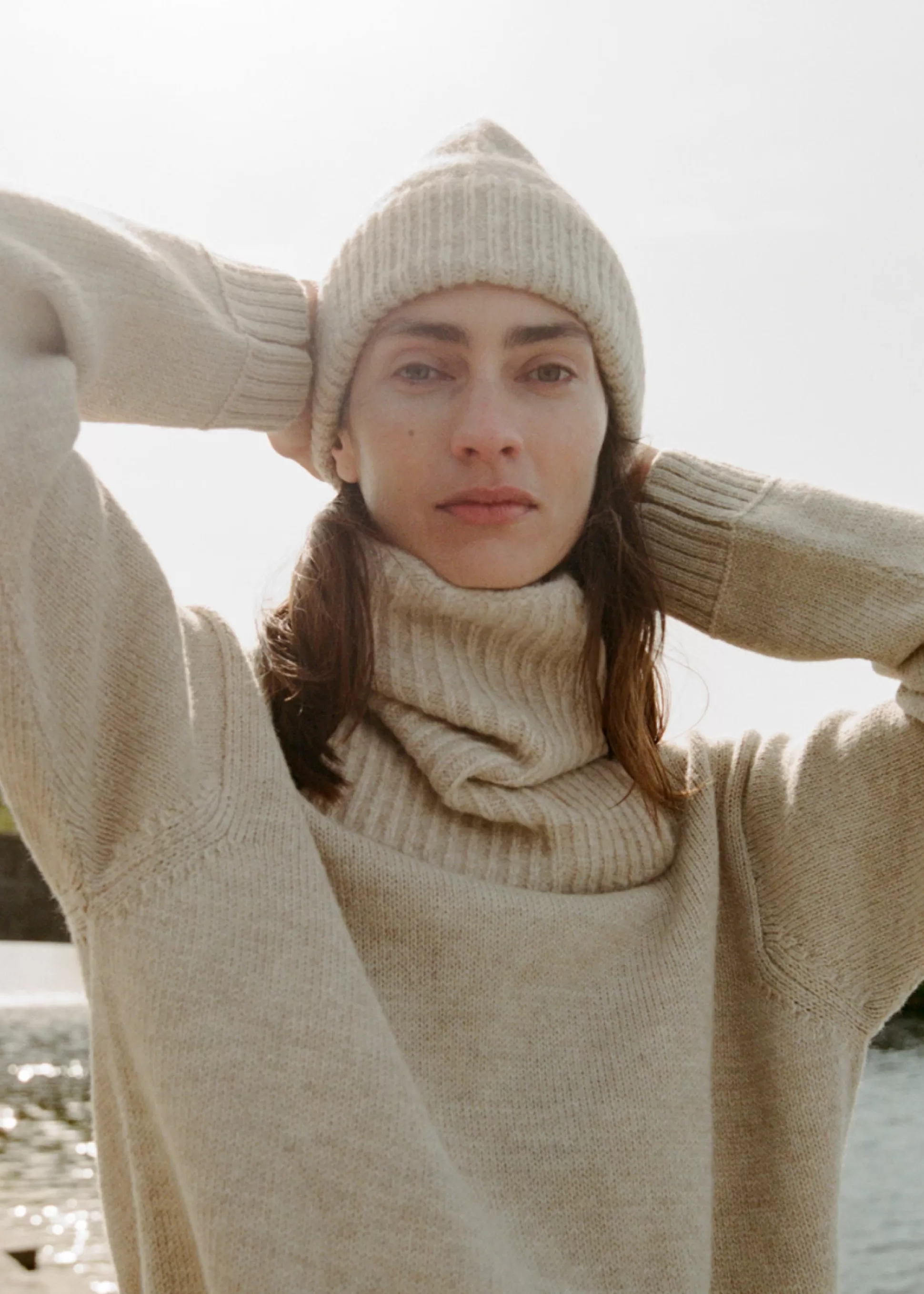 aiayu Huer & Vanter<Baby beanie Pure Beige