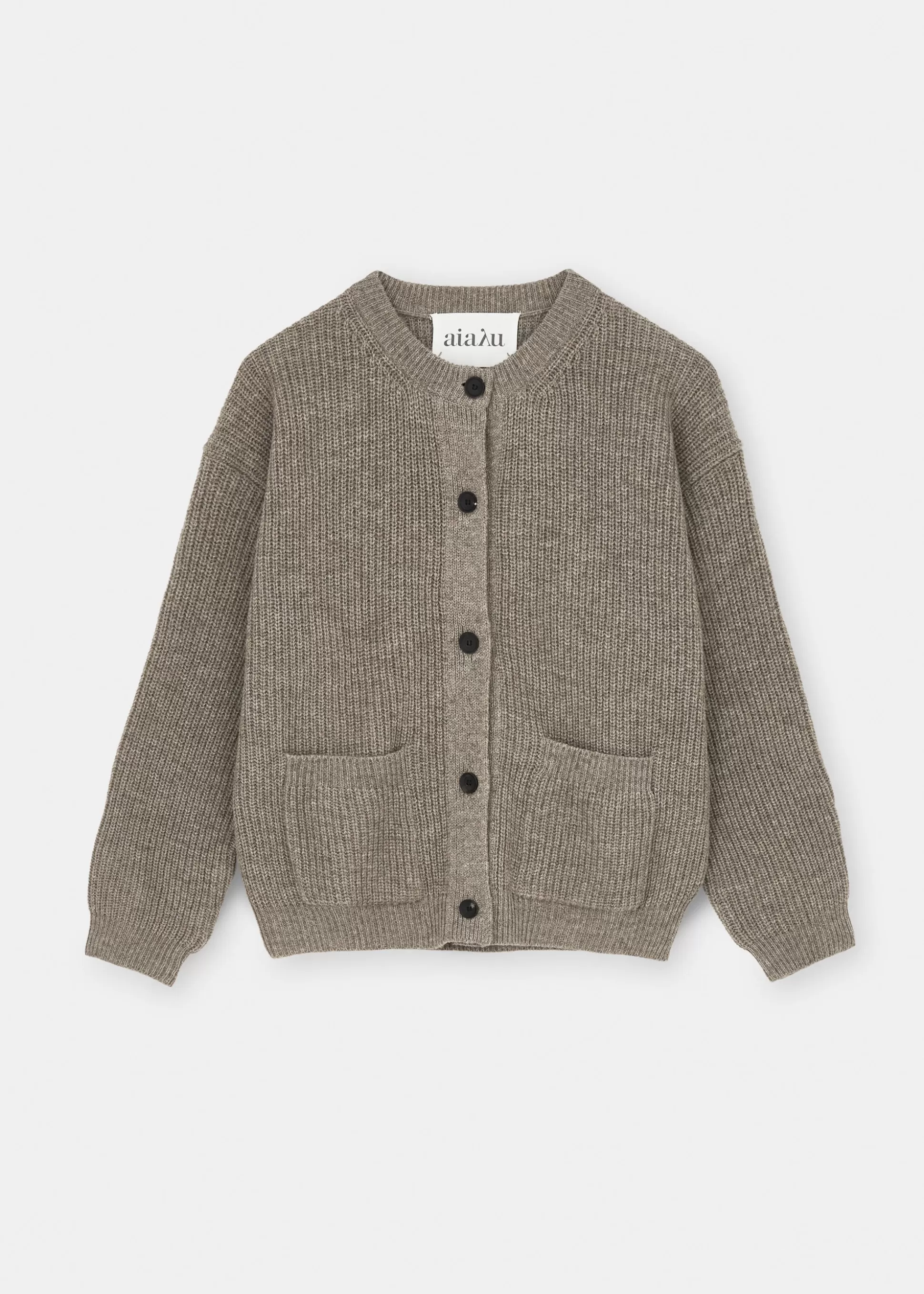 aiayu Cardigans | Strik<Bine wool cardigan Pure Soil