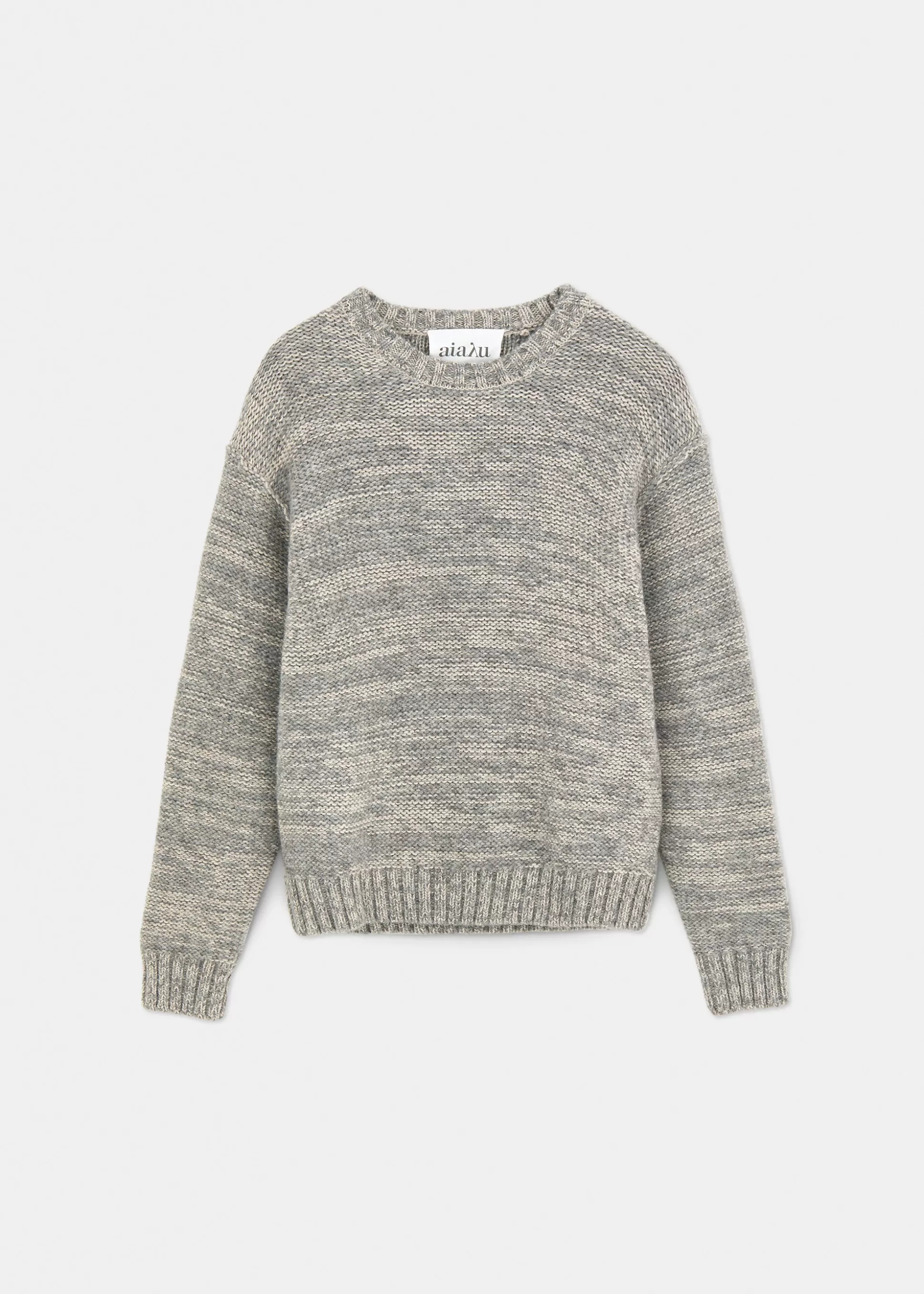 aiayu Strik<Blair llama wool sweater Mix Grey