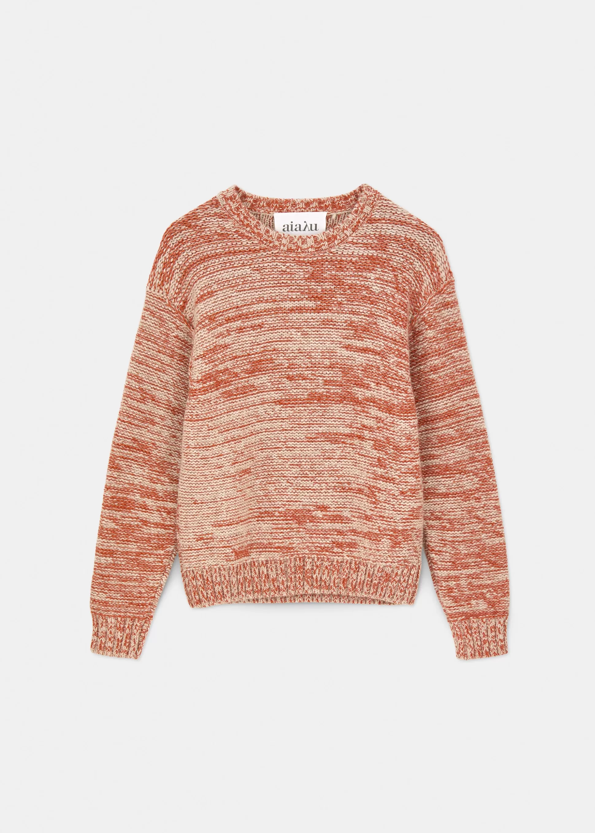 aiayu Strik<Blair llama wool sweater Mix Orange