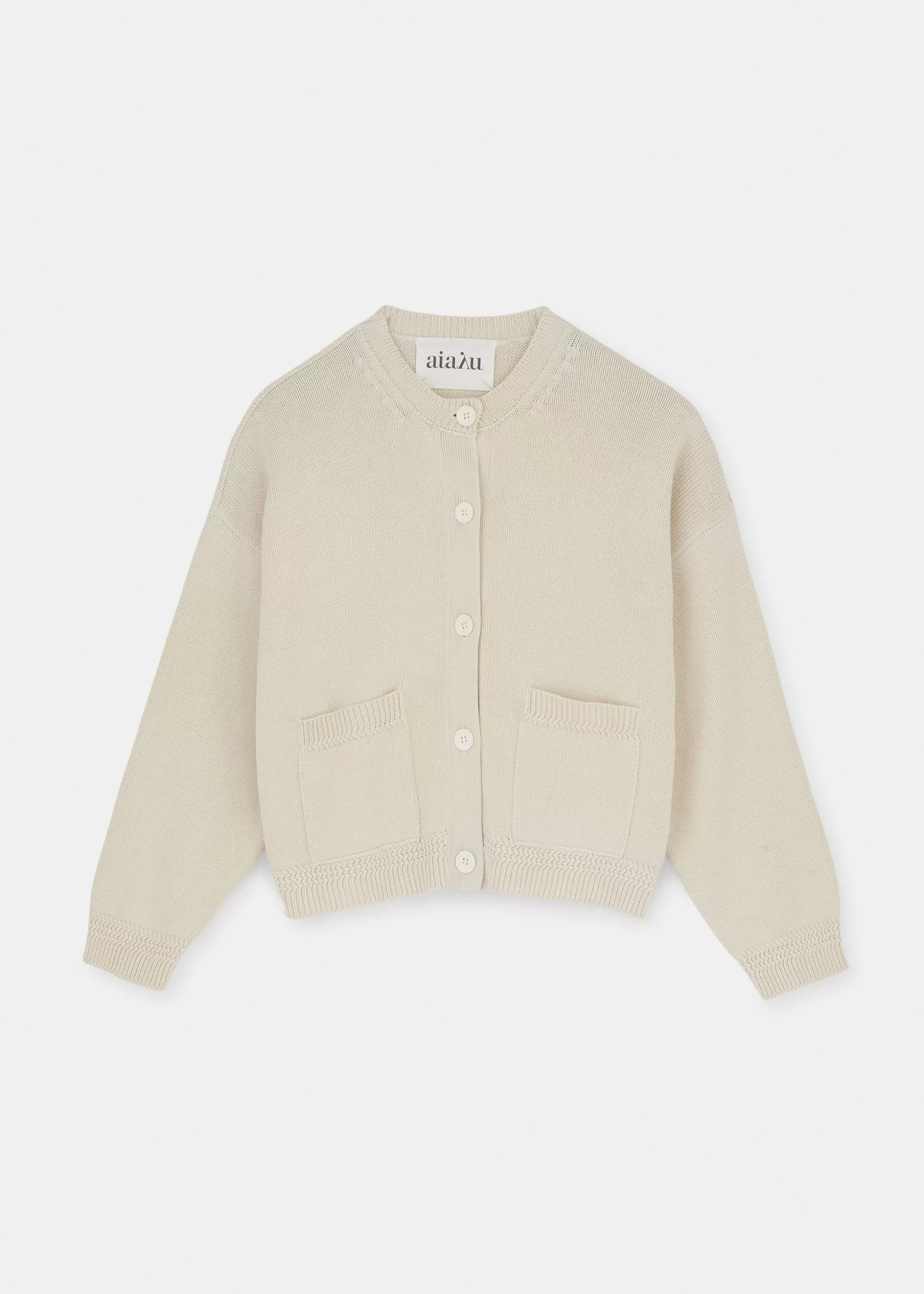 aiayu Cardigans | Strik<Cobe cotton cardigan Pure Ecru