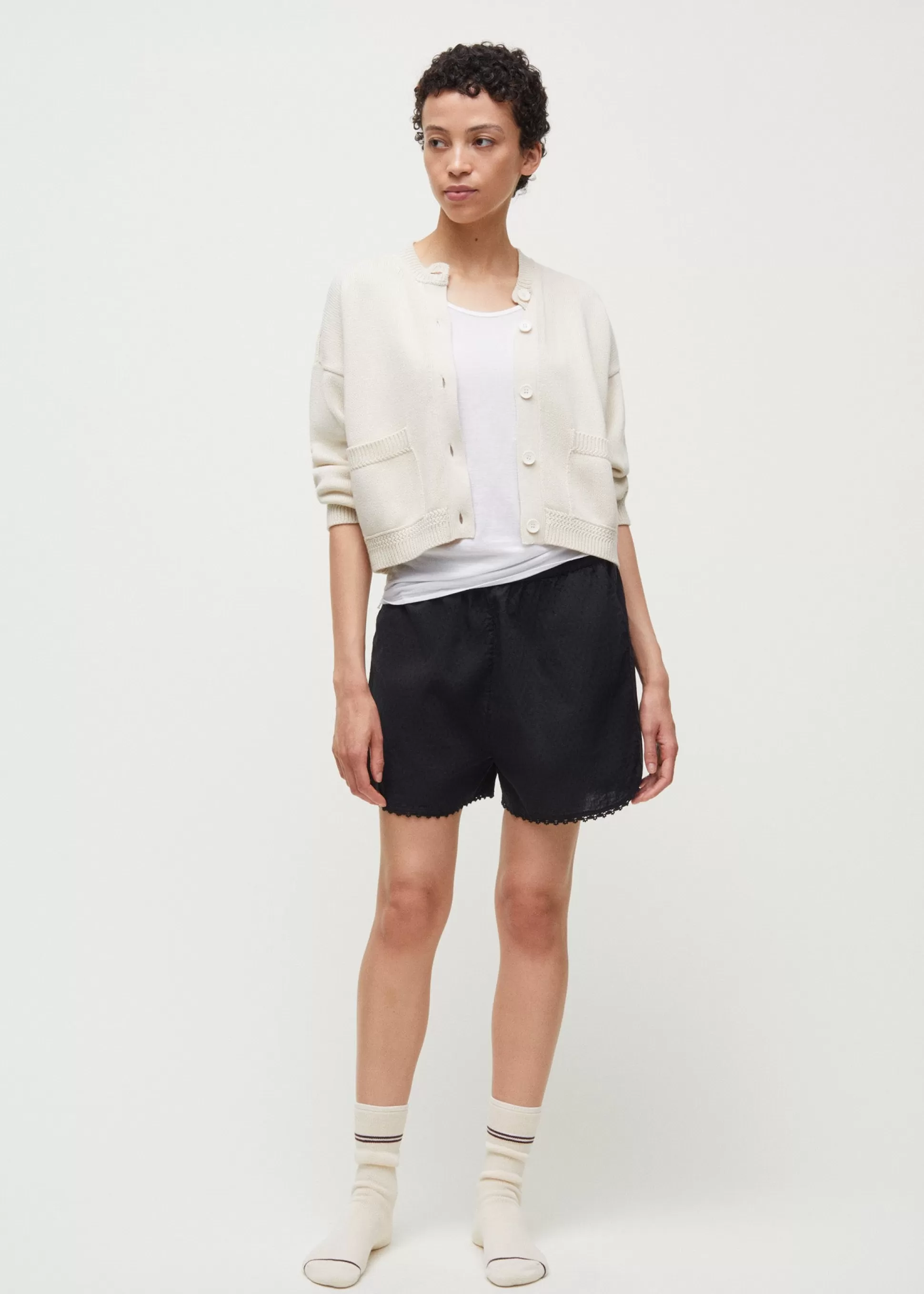 aiayu Cardigans | Strik<Cobe cotton cardigan Pure Ecru