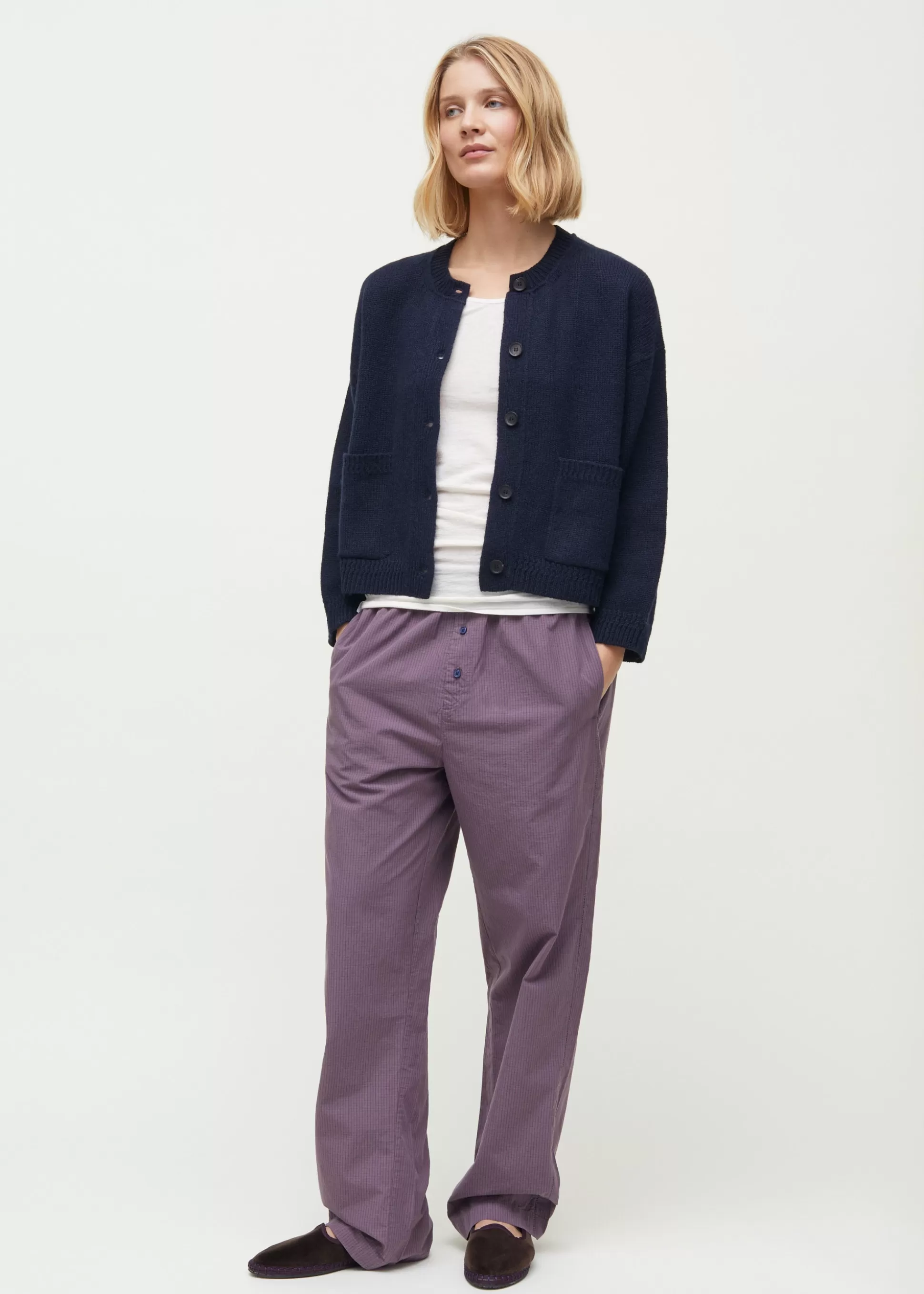 aiayu Strik | Cardigans<Cobe wool cardigan Black Blue