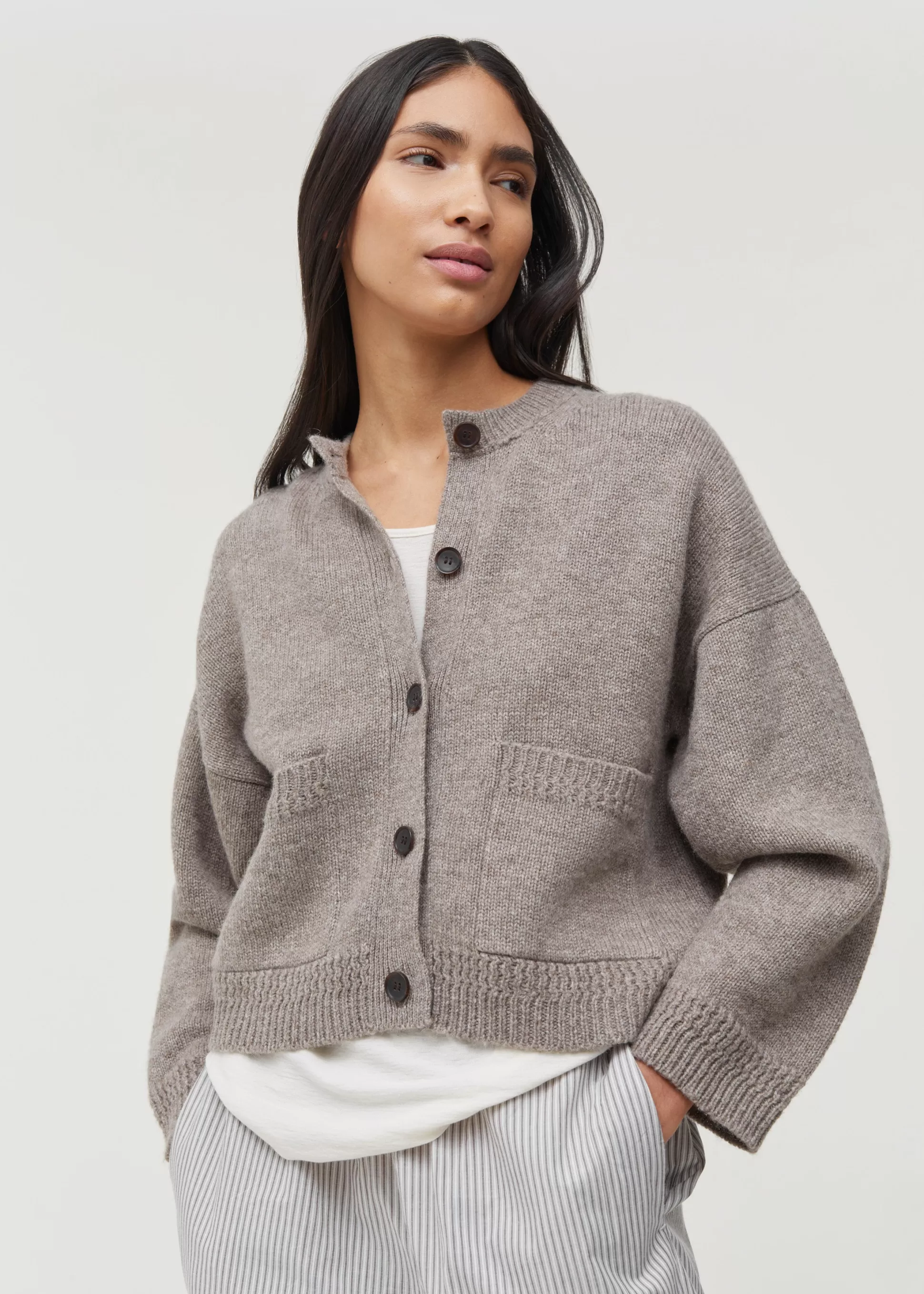 aiayu Cardigans | Strik<Cobe wool cardigan Pure Soil