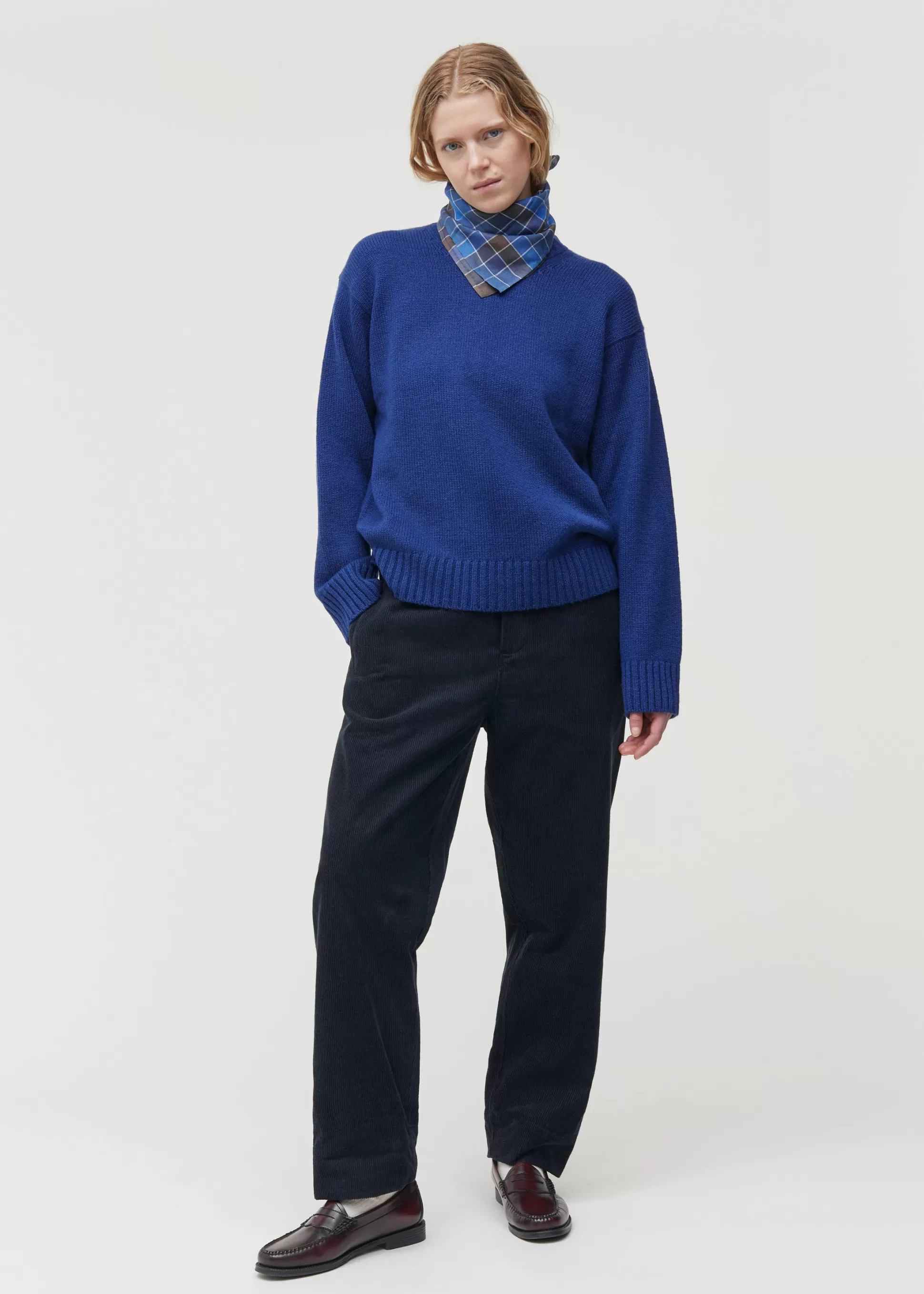 aiayu Bukser<Coco pant corduroy Black Navy
