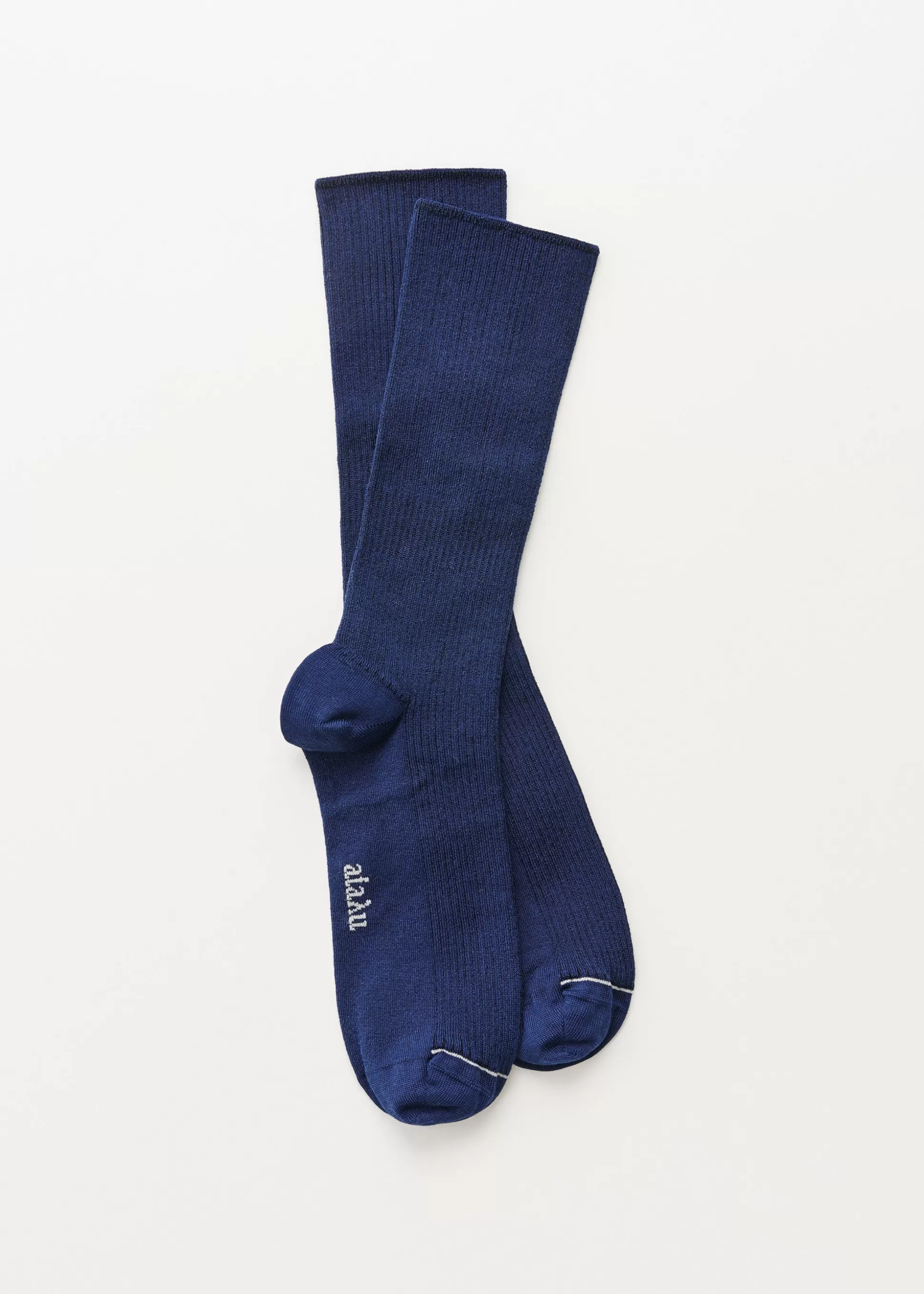 aiayu Strømper<Cotton rib socks Midnight Blue