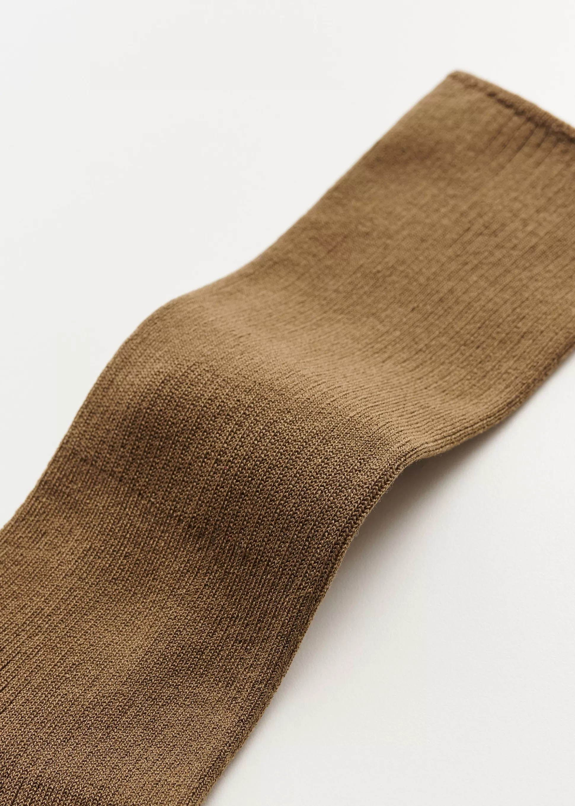 aiayu Strømper<Cotton rib socks Chestnut