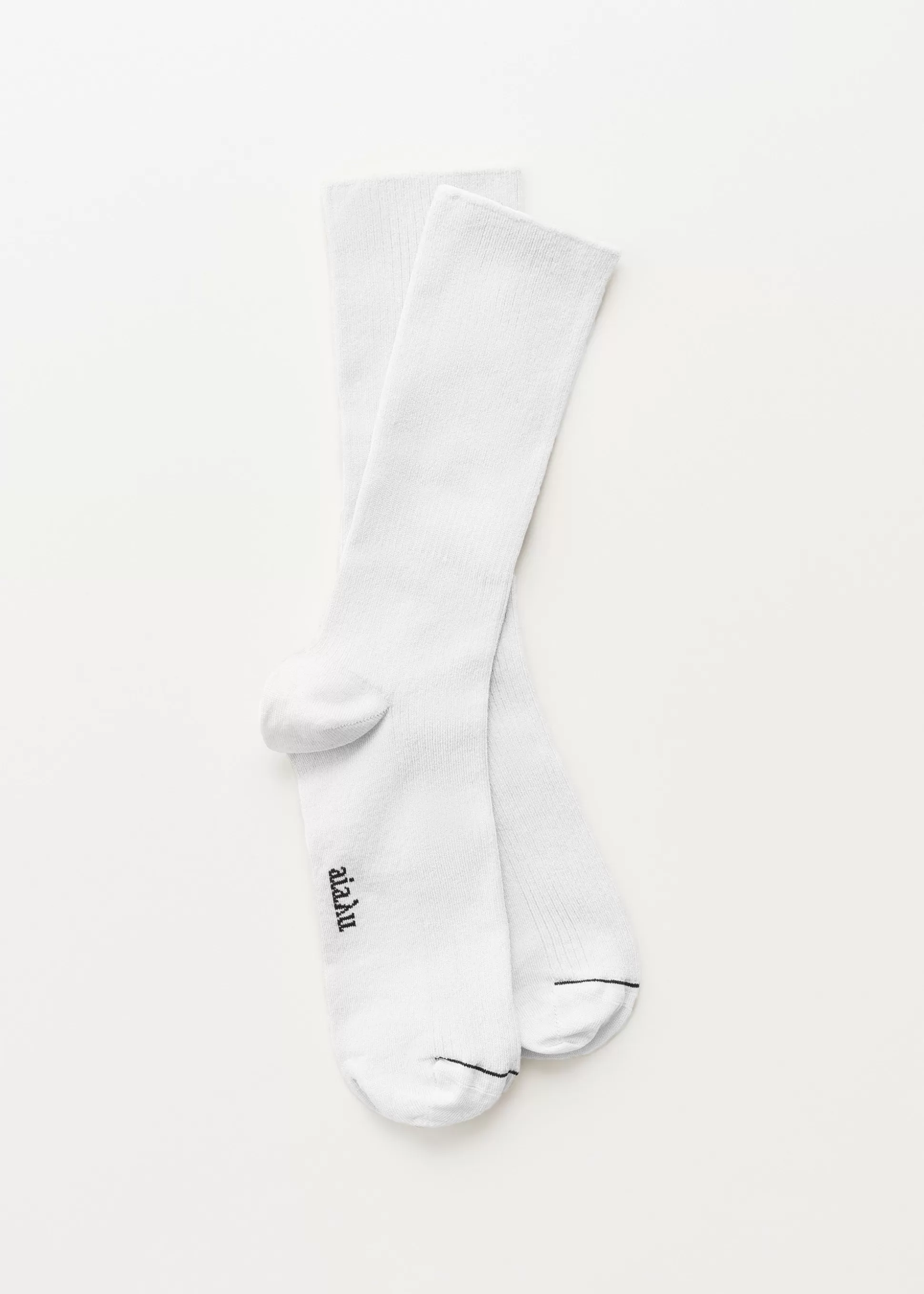 aiayu Strømper<Cotton rib socks White