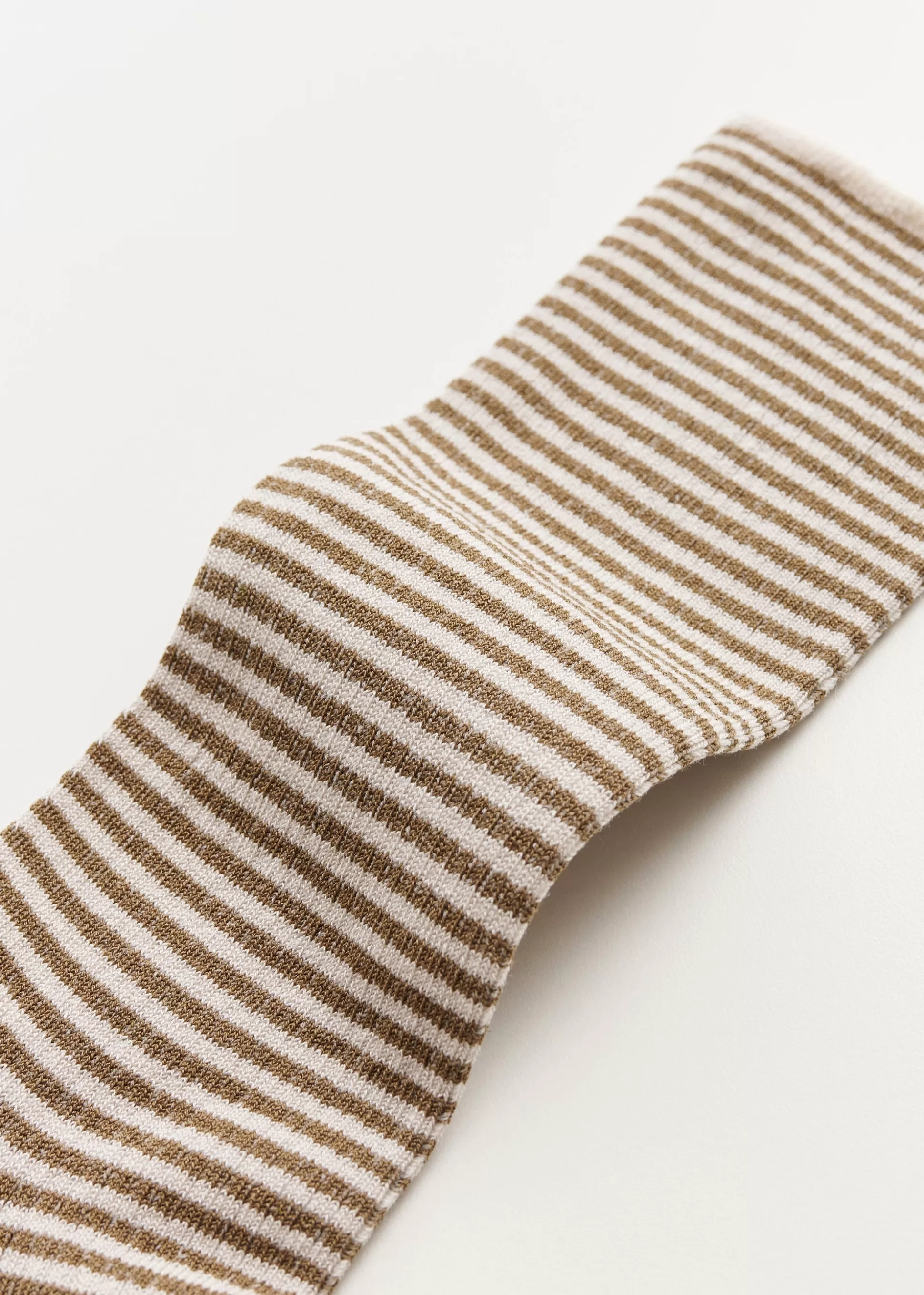 aiayu Strømper<Cotton stripe socks Mix Chestnut