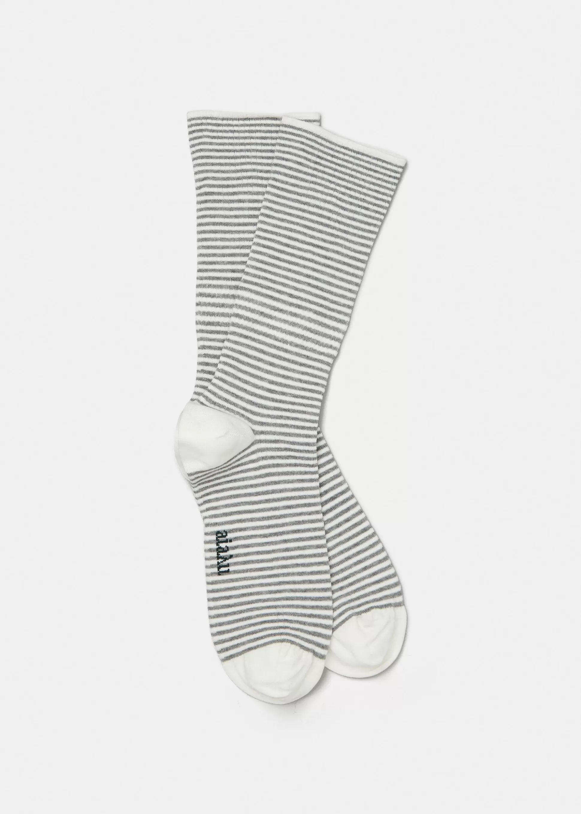 aiayu Strømper<Cotton stripe socks Mix Grey