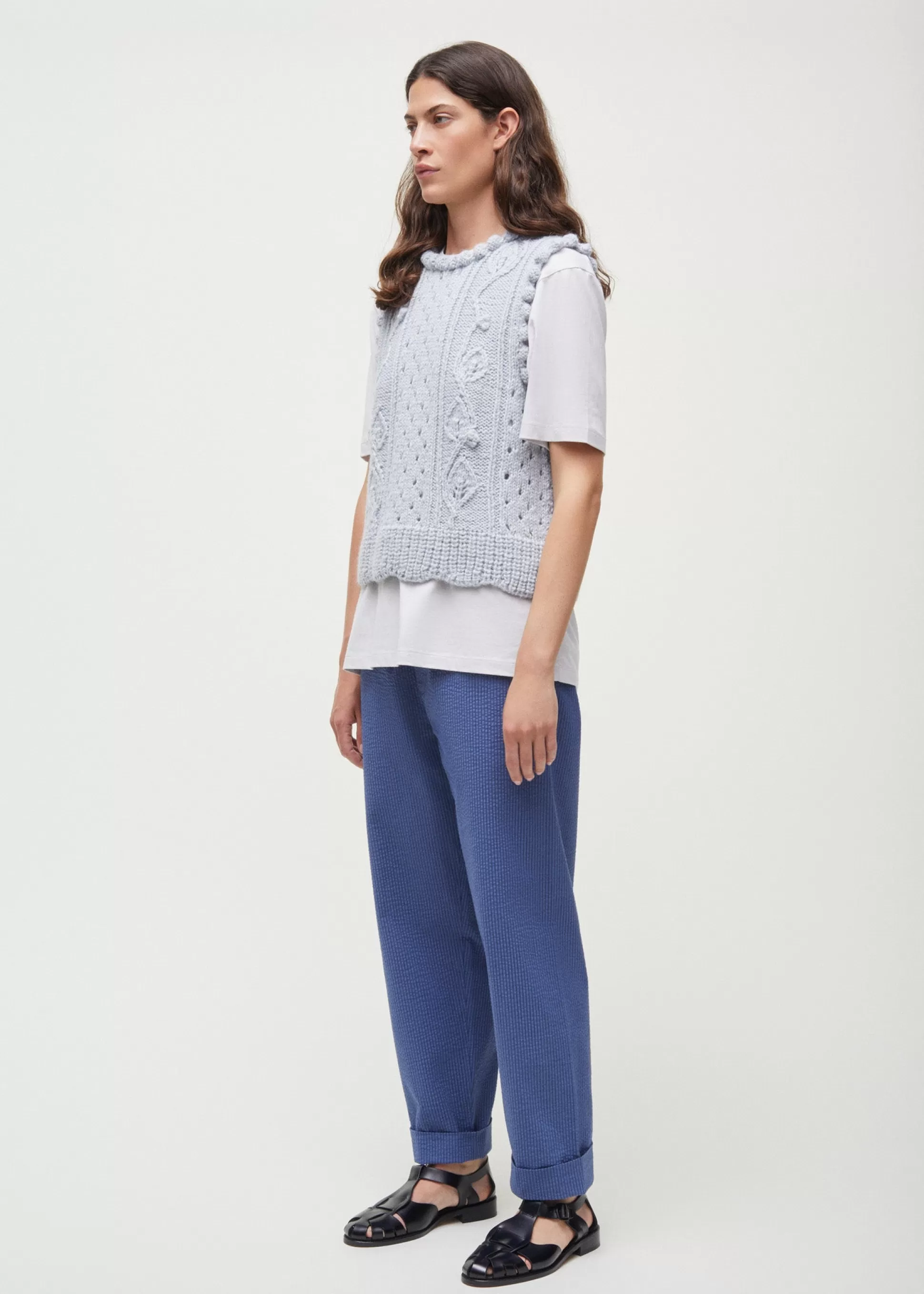 aiayu Strik<Embla handknitted vest Water