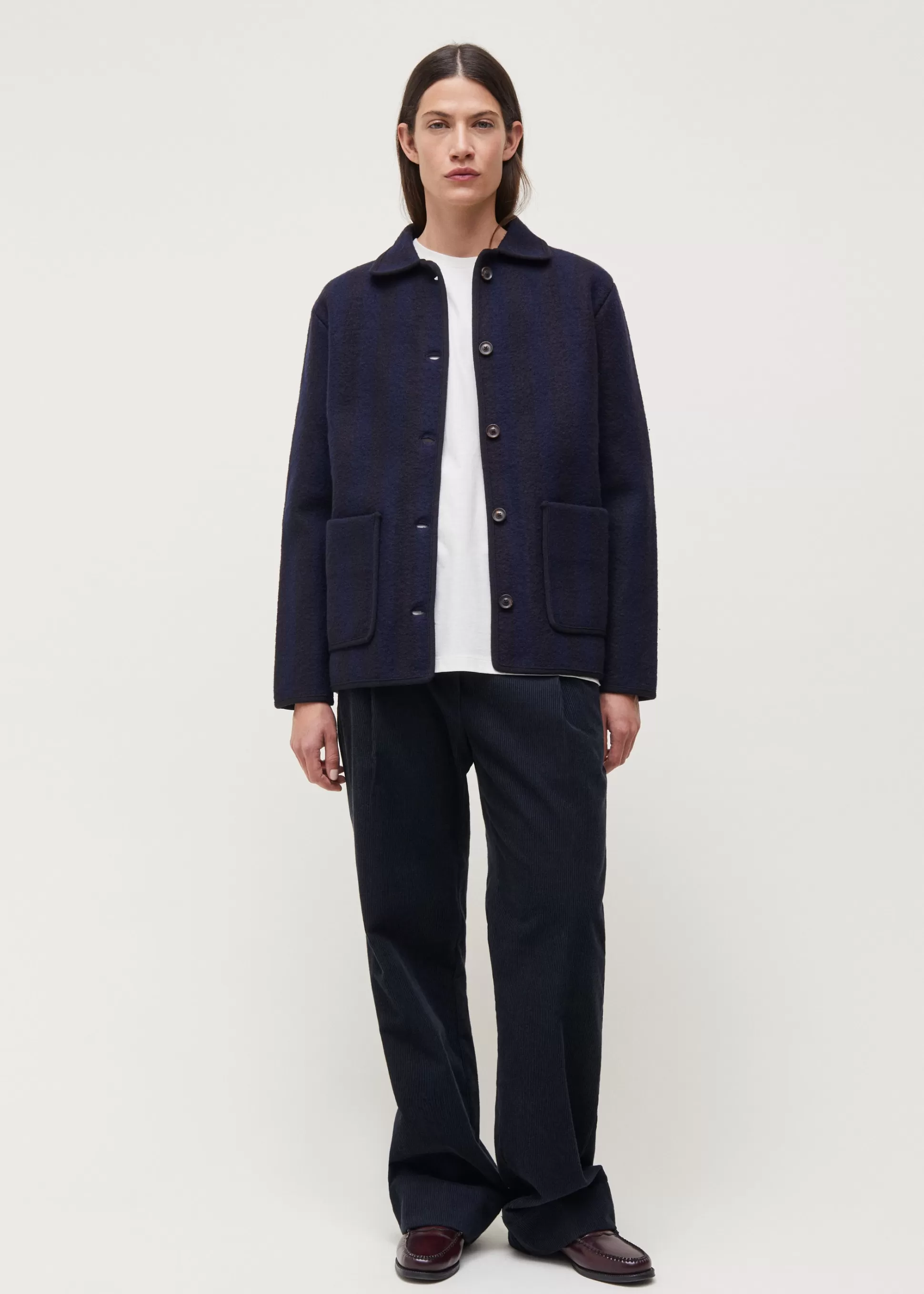 aiayu Jakker & Blazere<Ethan wool jacket Mix Navy