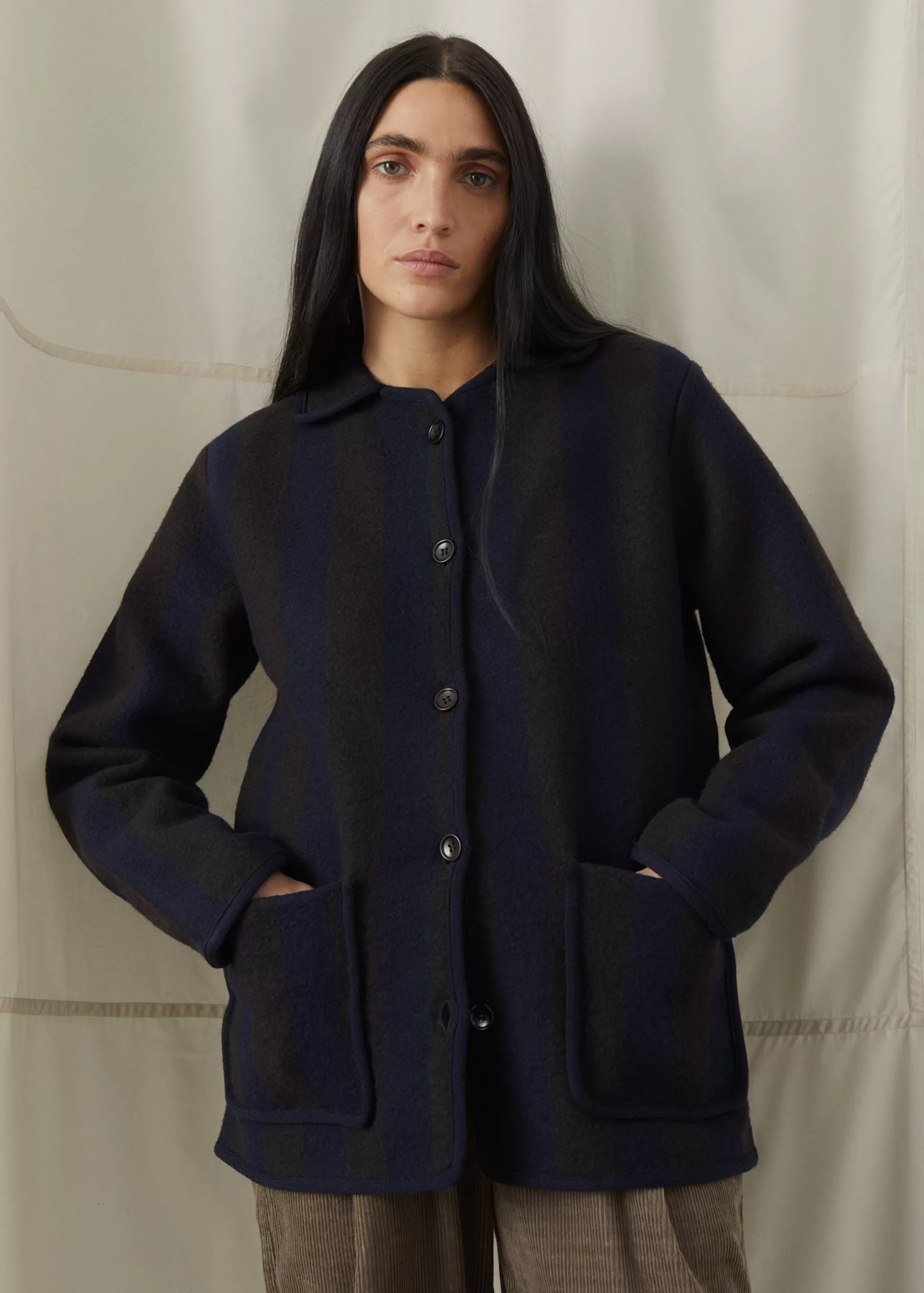 aiayu Jakker & Blazere<Ethan wool jacket Mix Brown