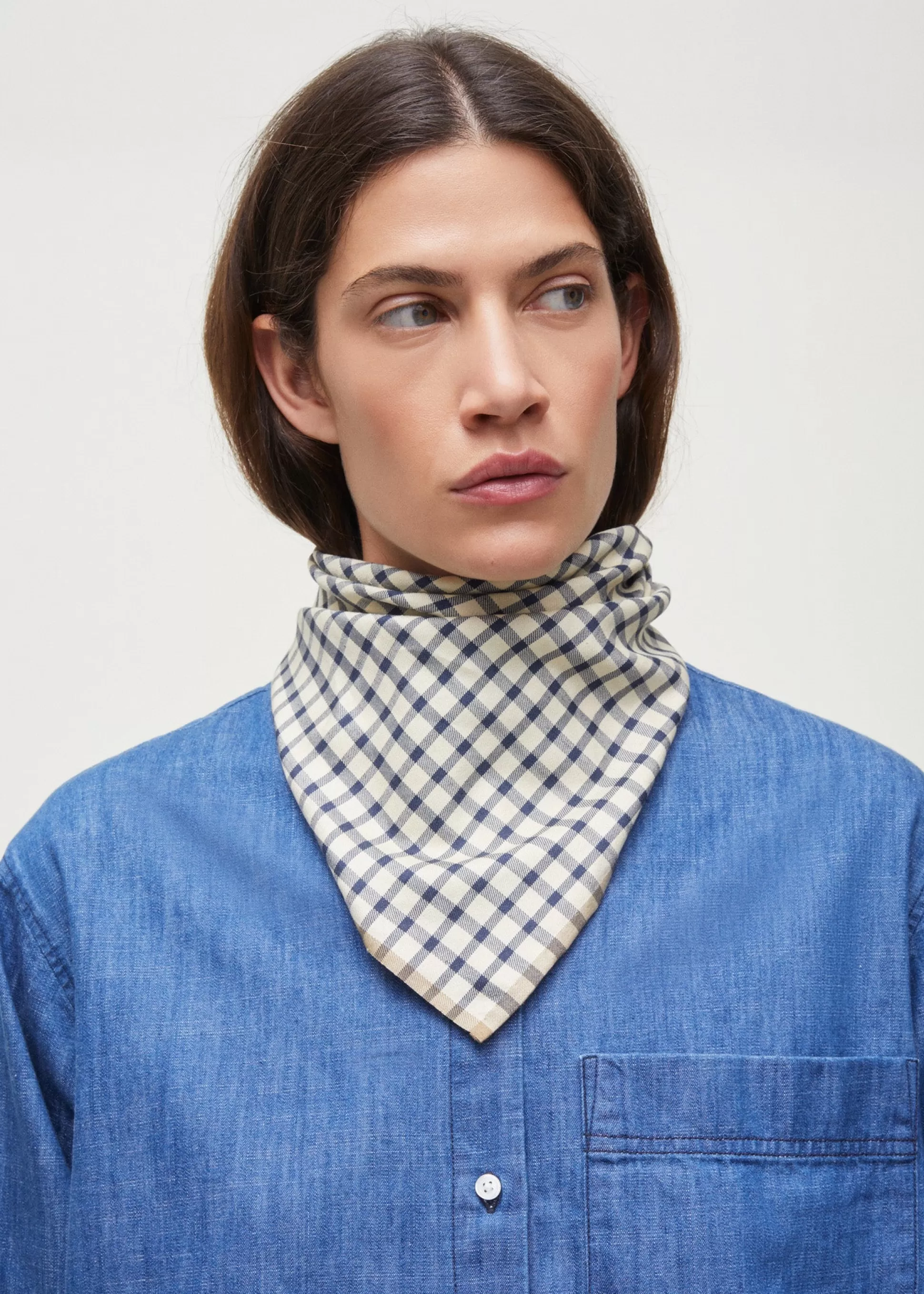 aiayu Tørklæder<Familia silk scarf Mix Navy