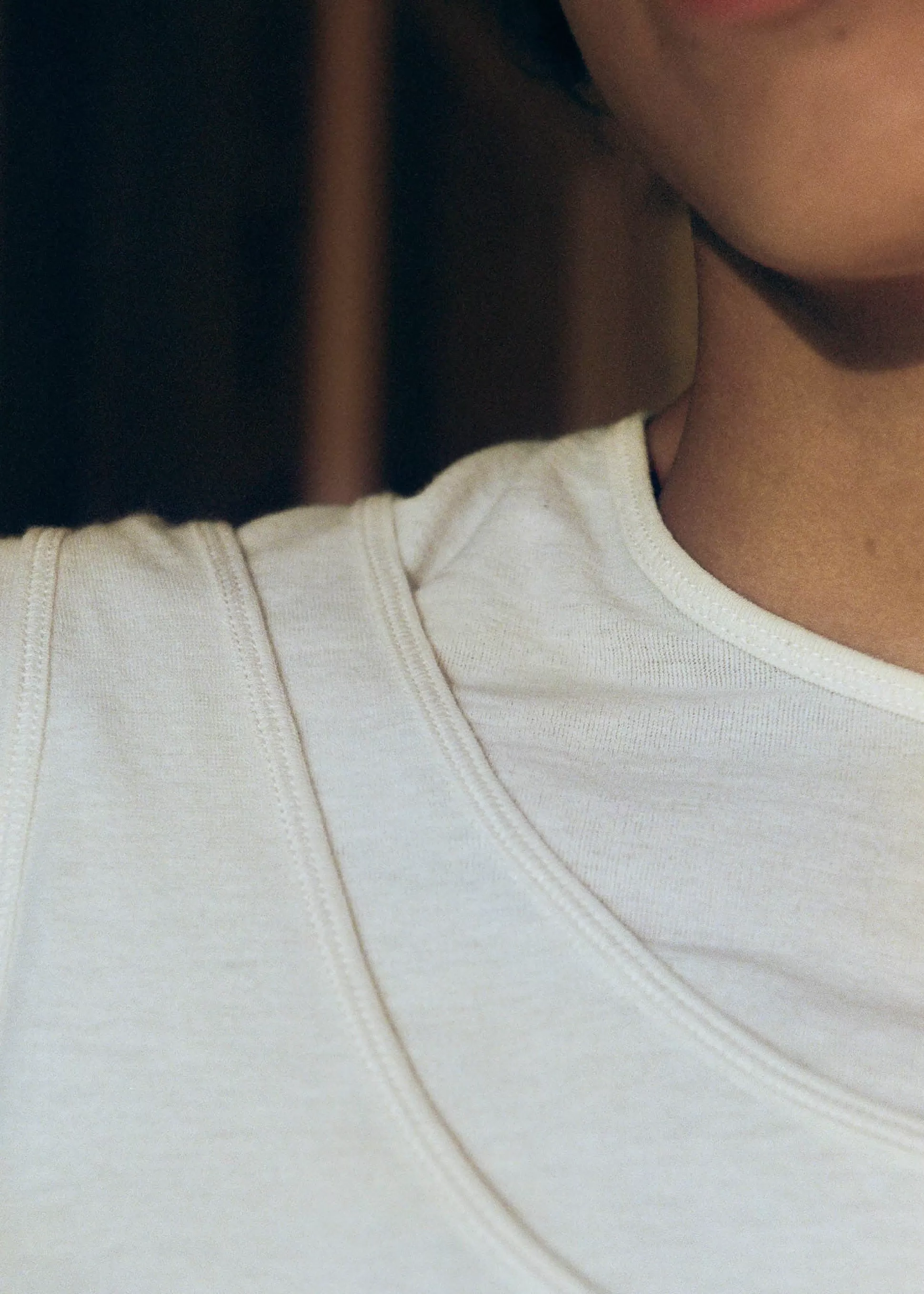 aiayu T-Shirts & Tops<Gentle cashmere tee Pure Ecru