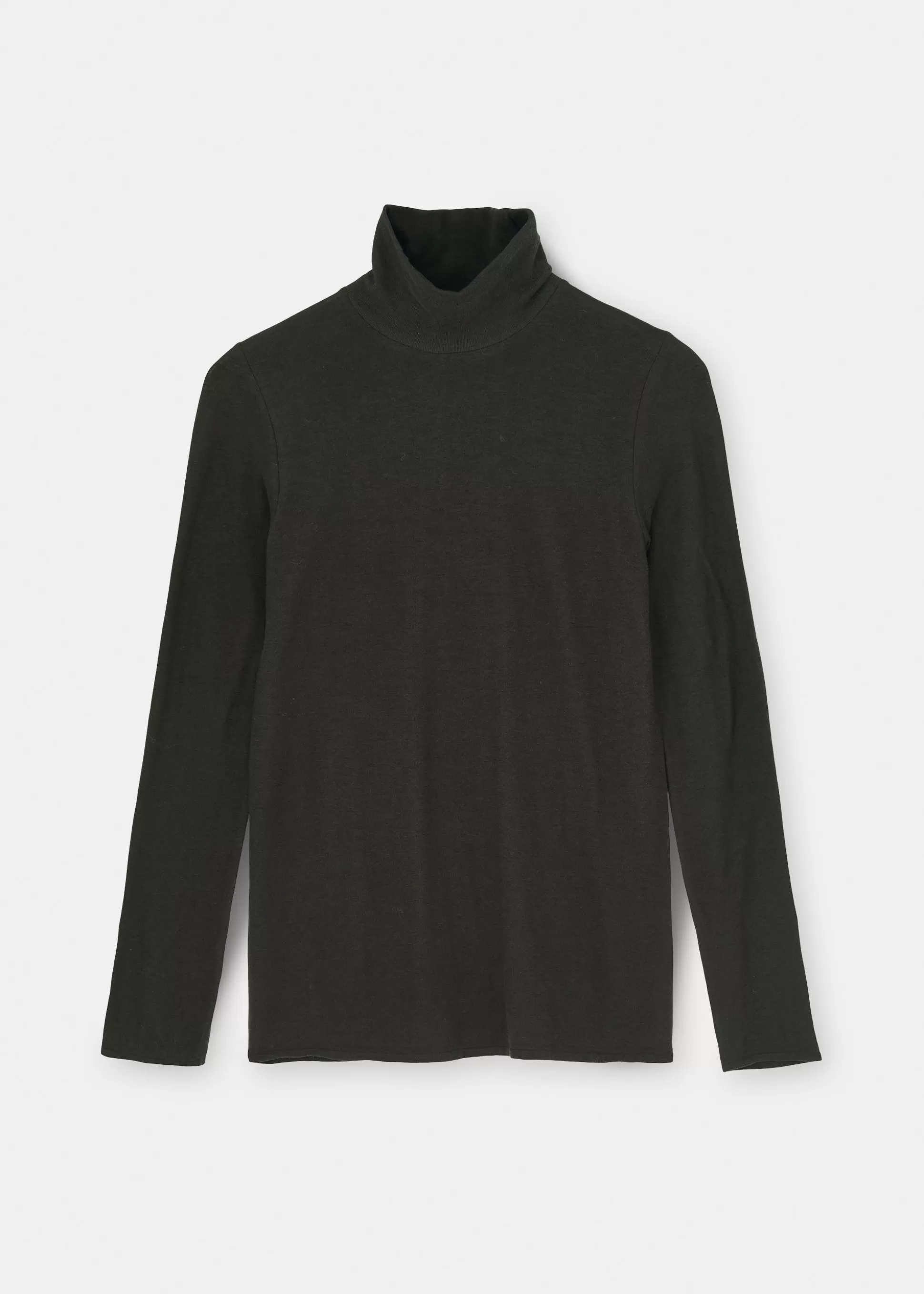 aiayu Bluser<Gentle cashmere turtleneck Dark Brown