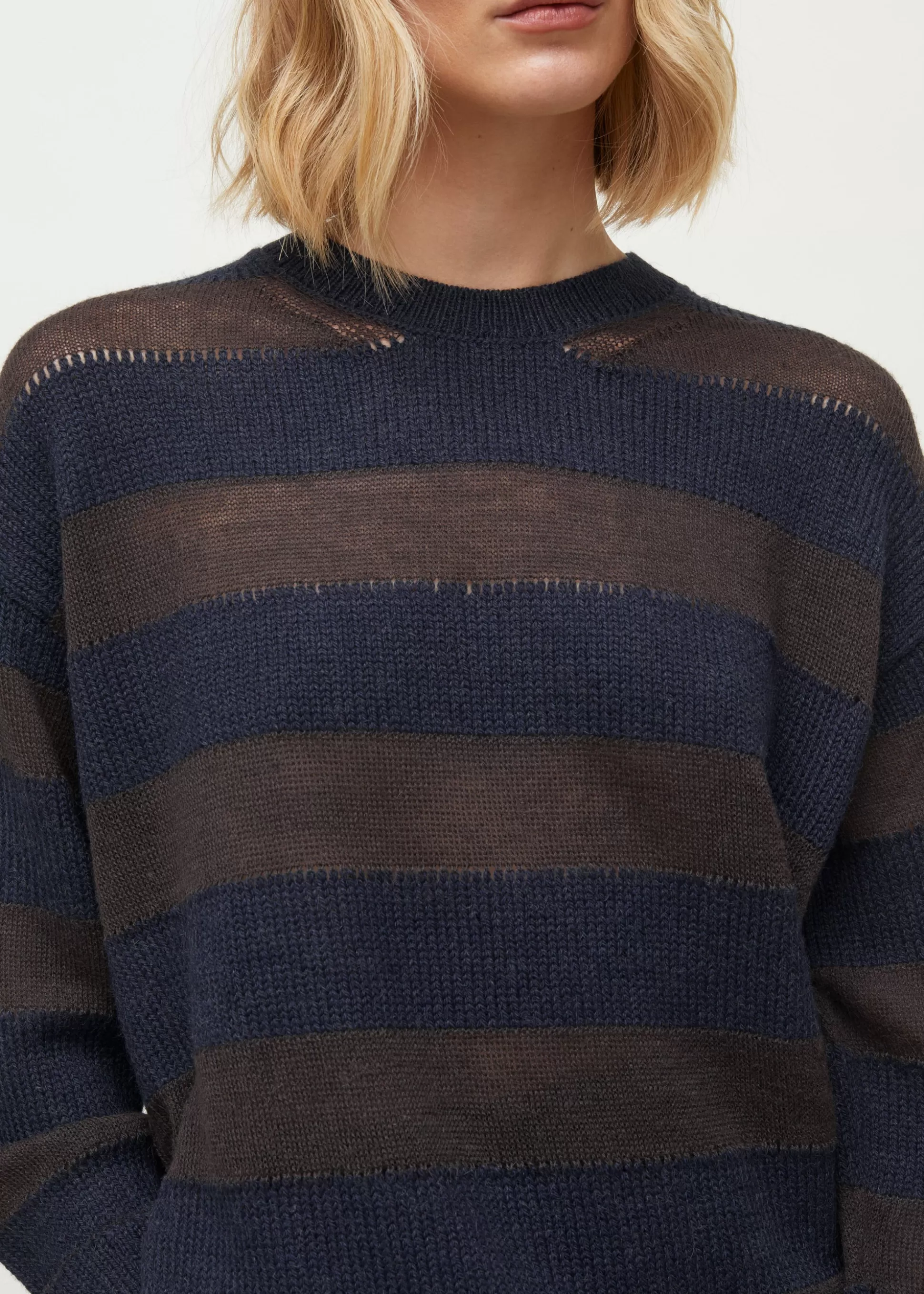 aiayu Strik<Haldis wool sweater Mix Dark Chocolate