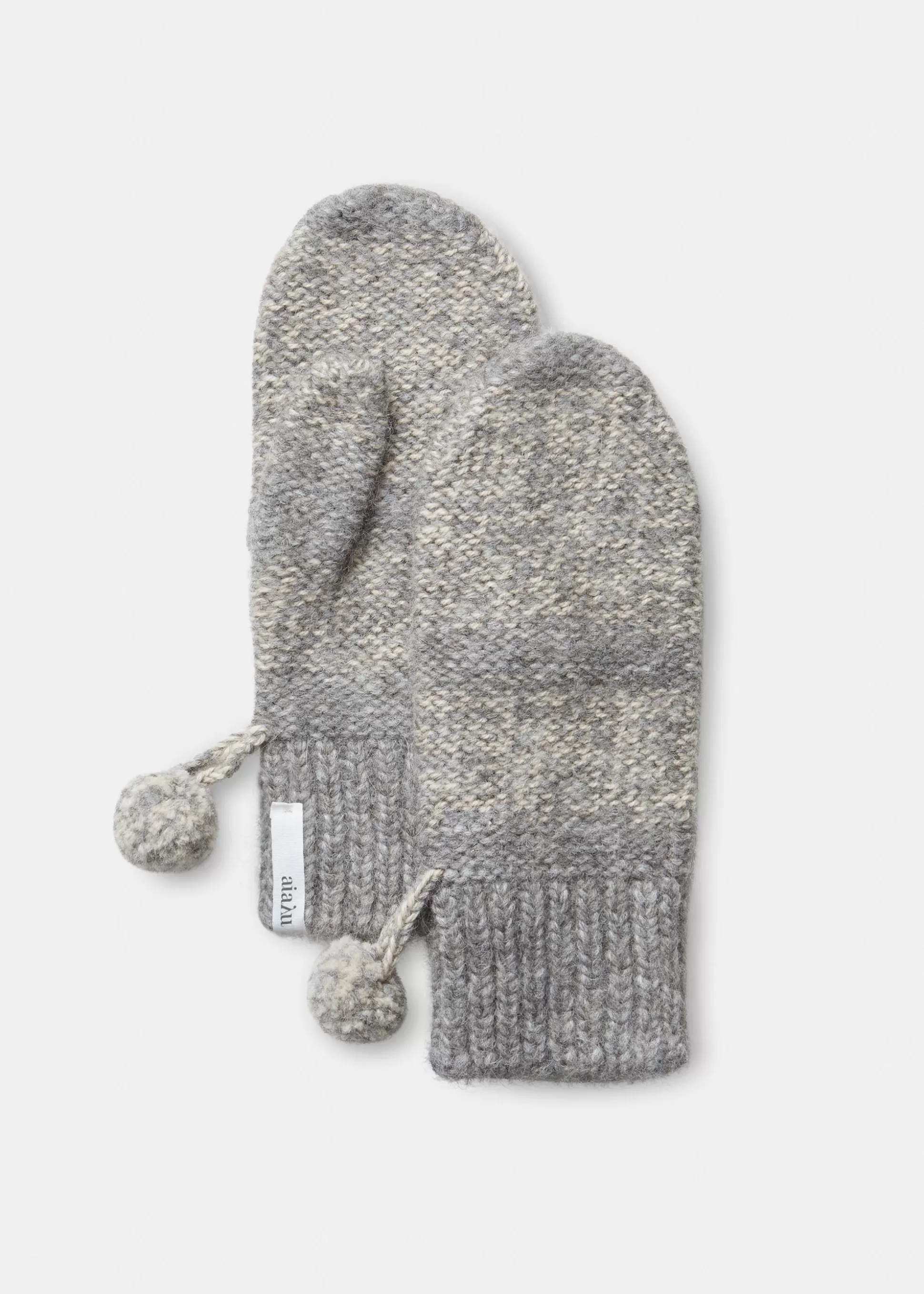 aiayu Huer & Vanter<Halvor wool mittens Mix Grey