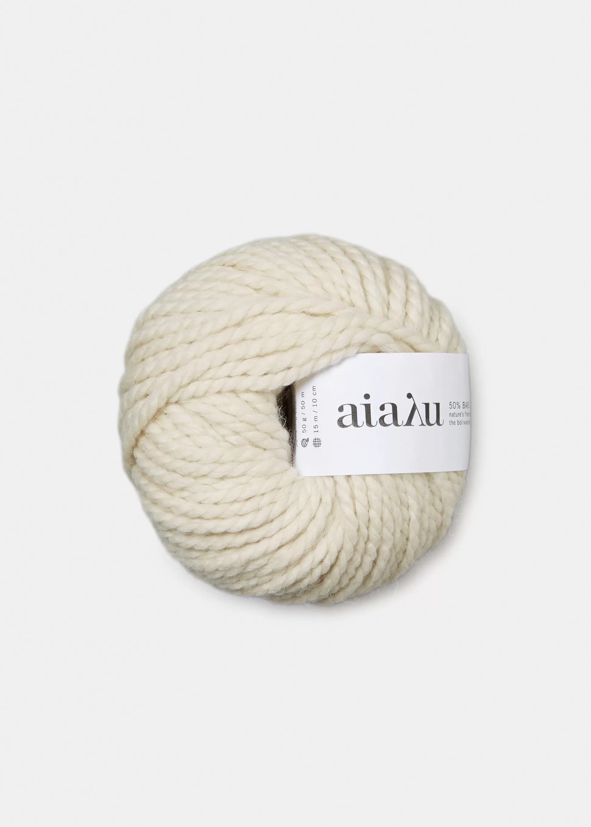 aiayu Garn & Opskrifter<Handknit yarn mechera Pure Offwhite