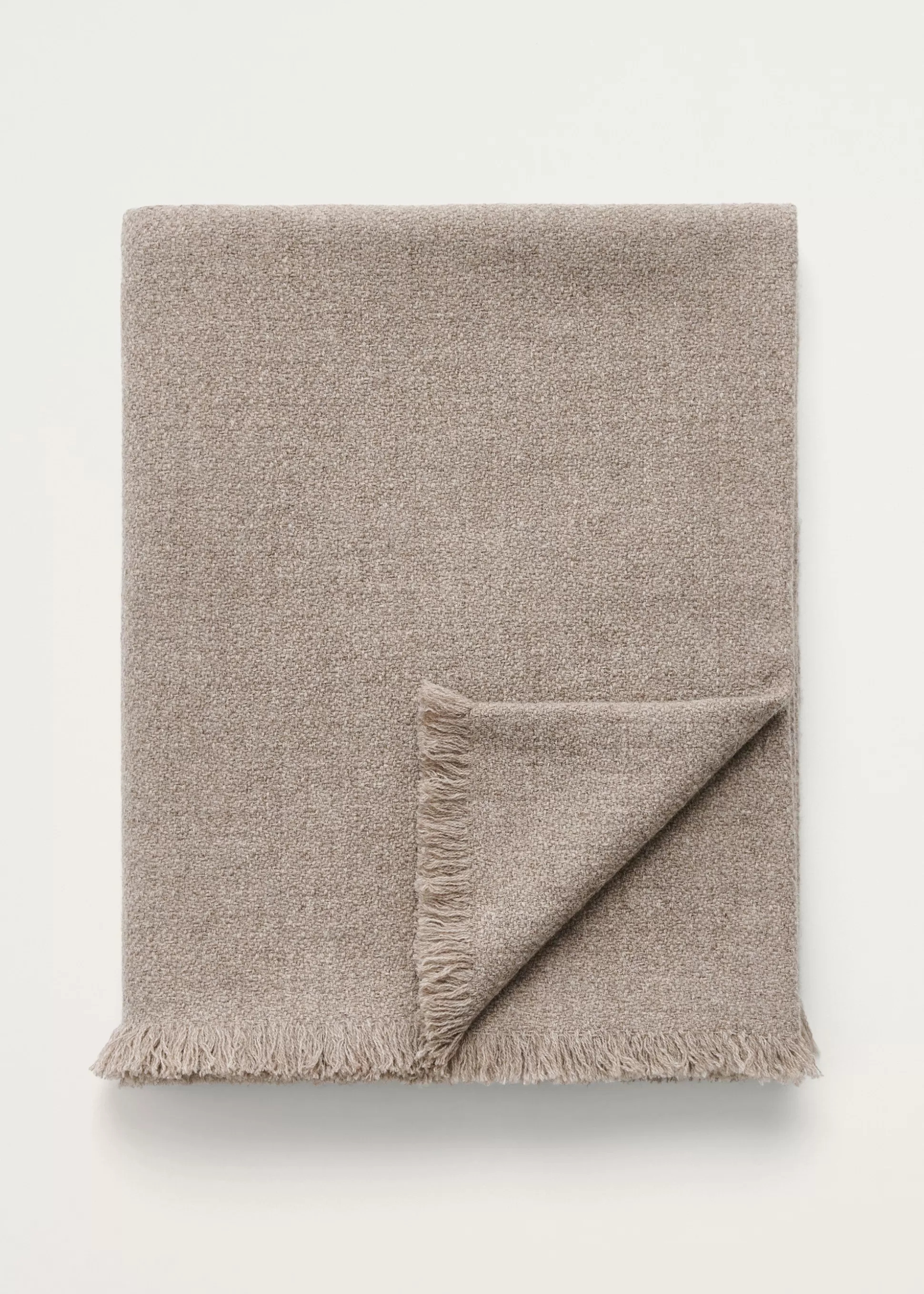 aiayu Plaider<Haya wool throw - 150x180 Pure Soil