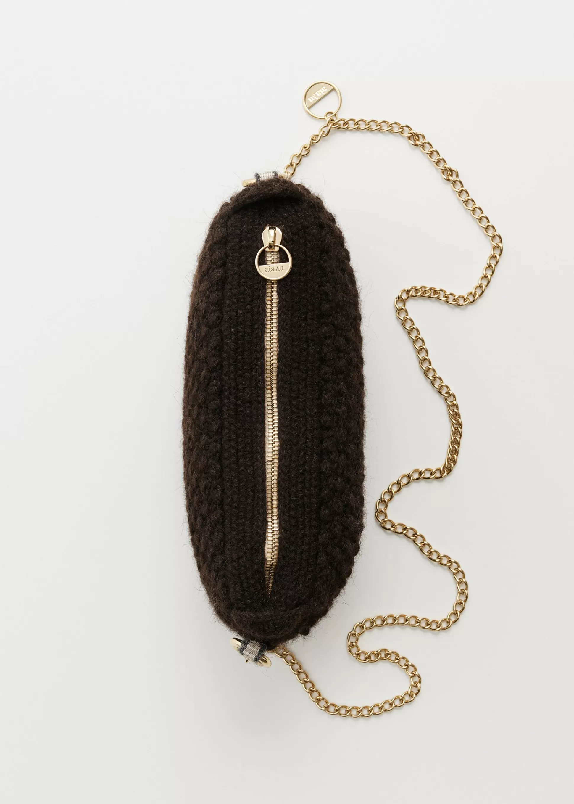 aiayu Clutches & Tasker<Helen chain classic bag Dark Brown