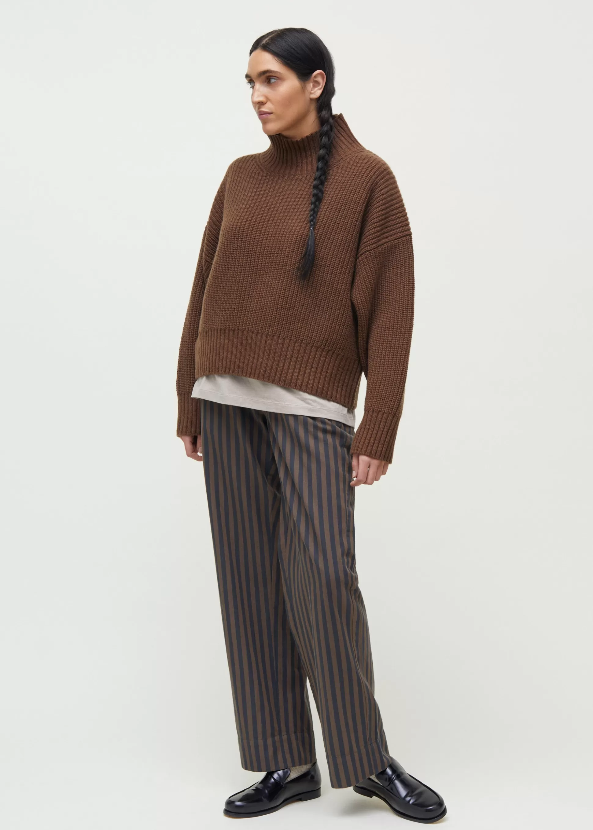 aiayu Strik<Hera wool sweater Brown Sugar