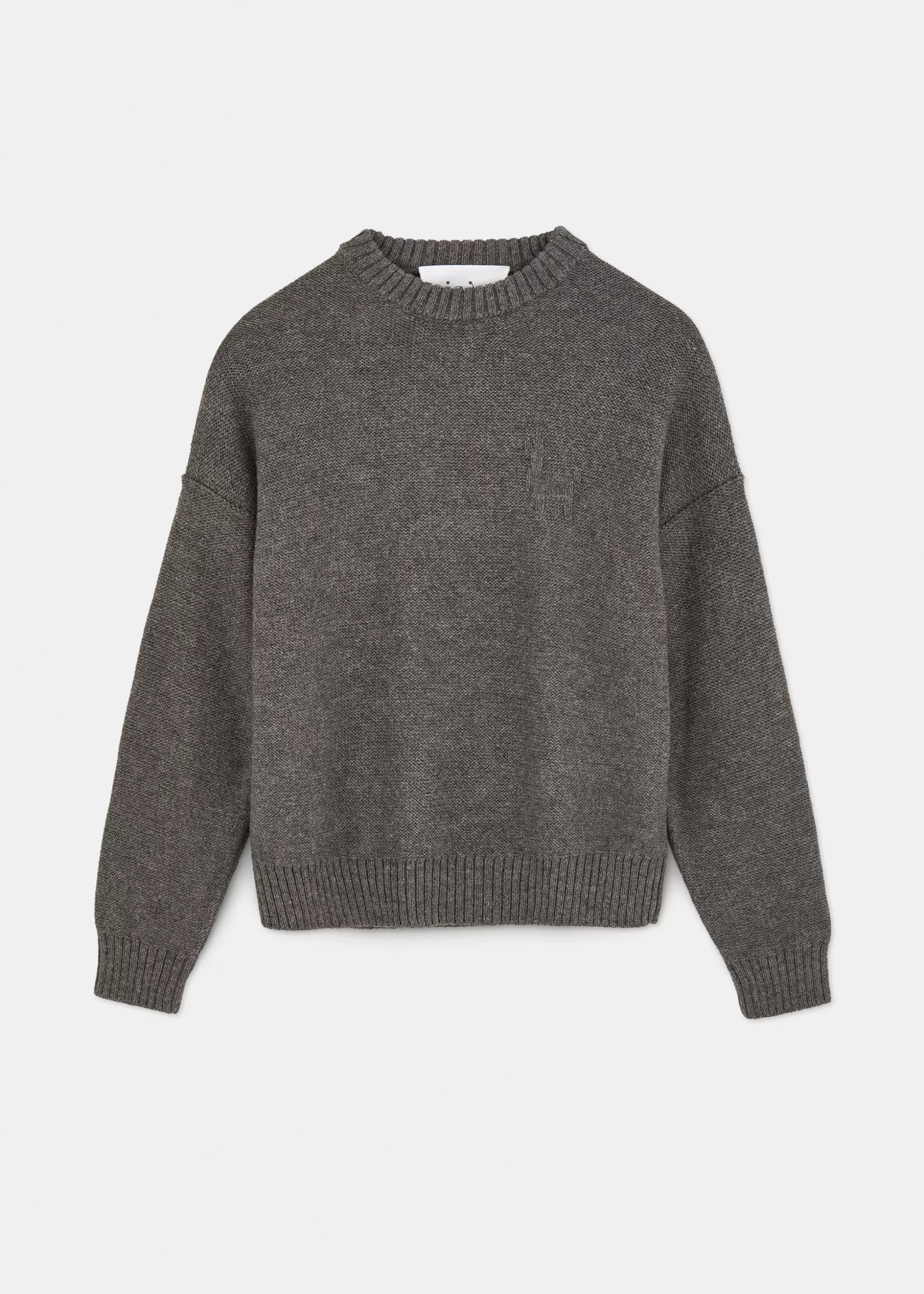 aiayu Strik<Highland juna wool sweater Pure Grey