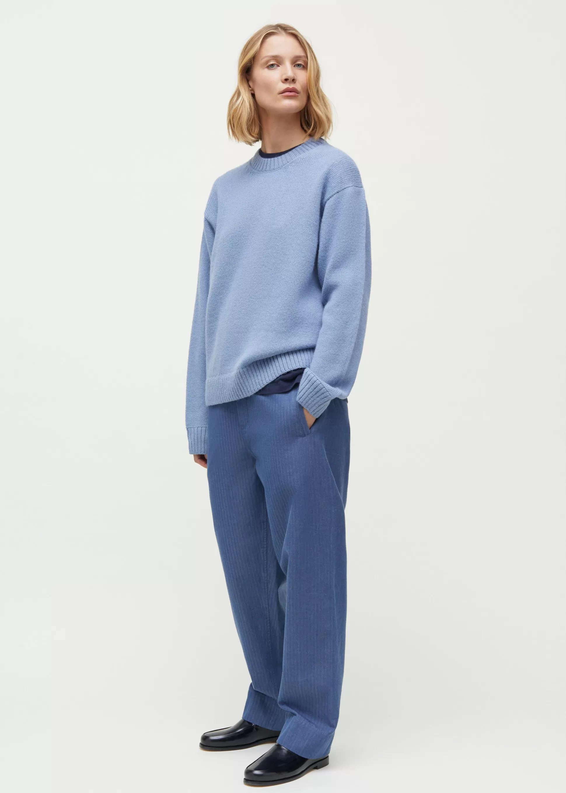 aiayu Strik<Highland saga wool sweater Anemone