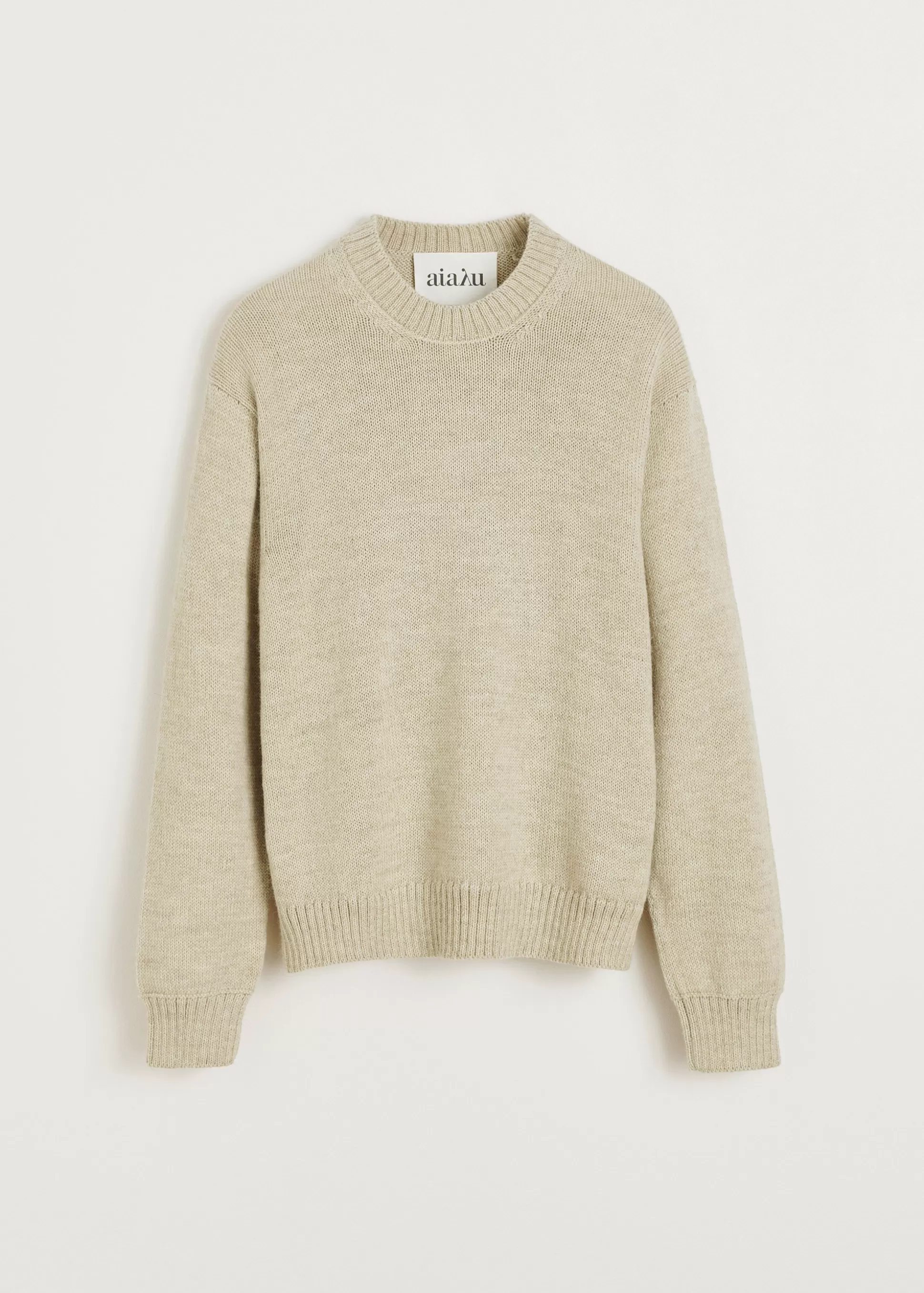aiayu Strik<Highland saga wool sweater Pure Natural