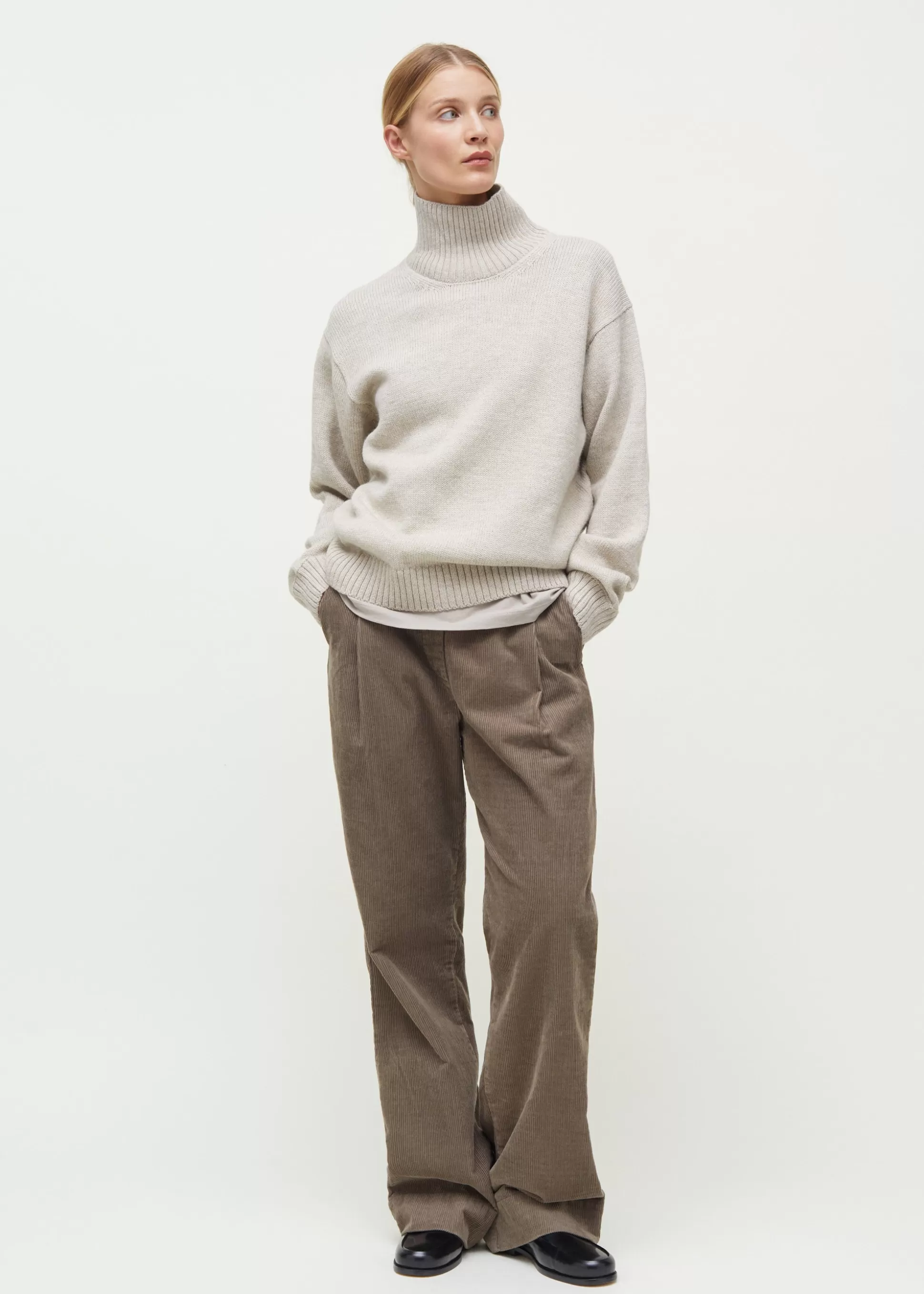 aiayu Strik<Highland sanna wool sweater Pure Natural