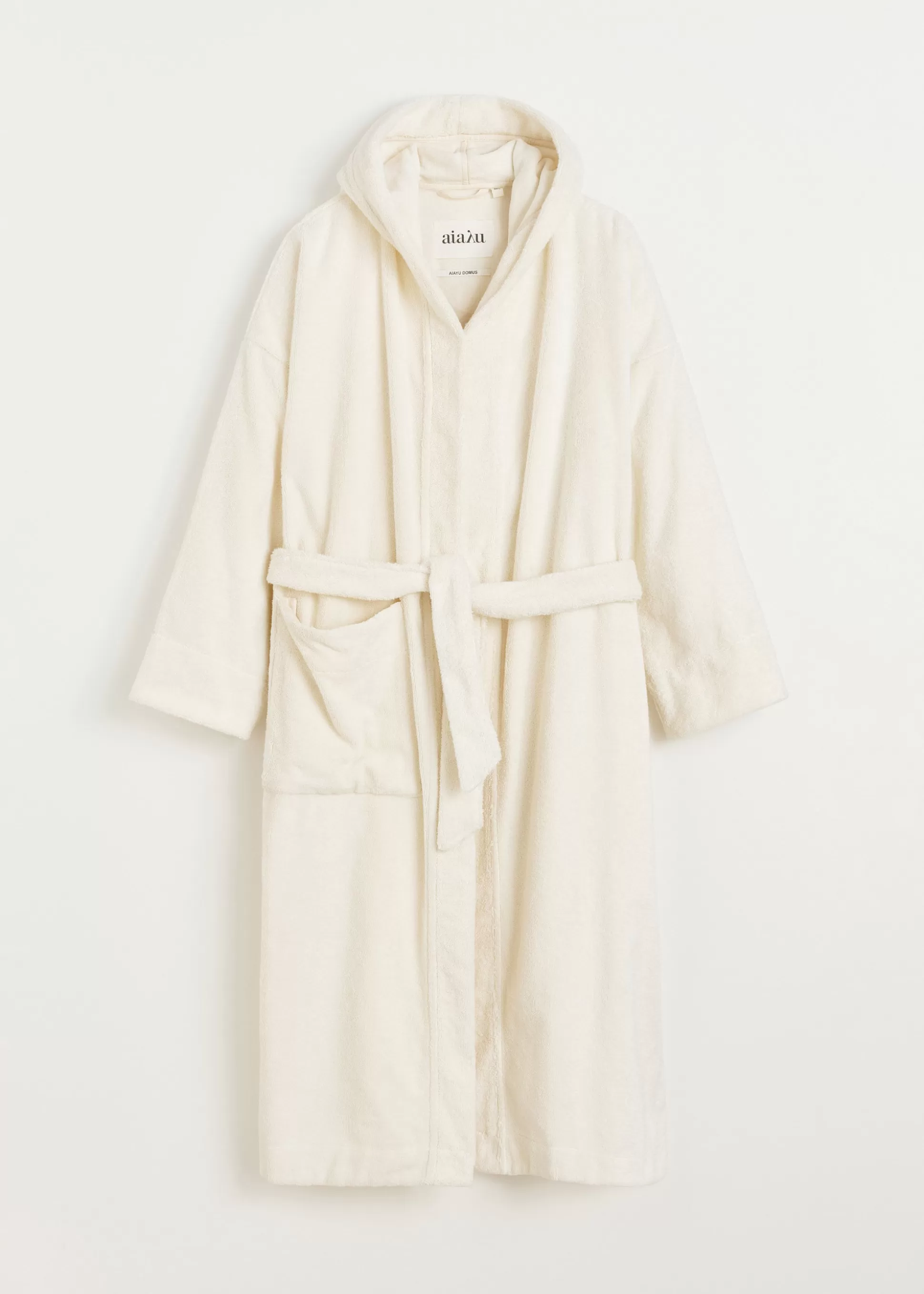 aiayu Badekåber<Hooded bathrobe terry Pure Ecru