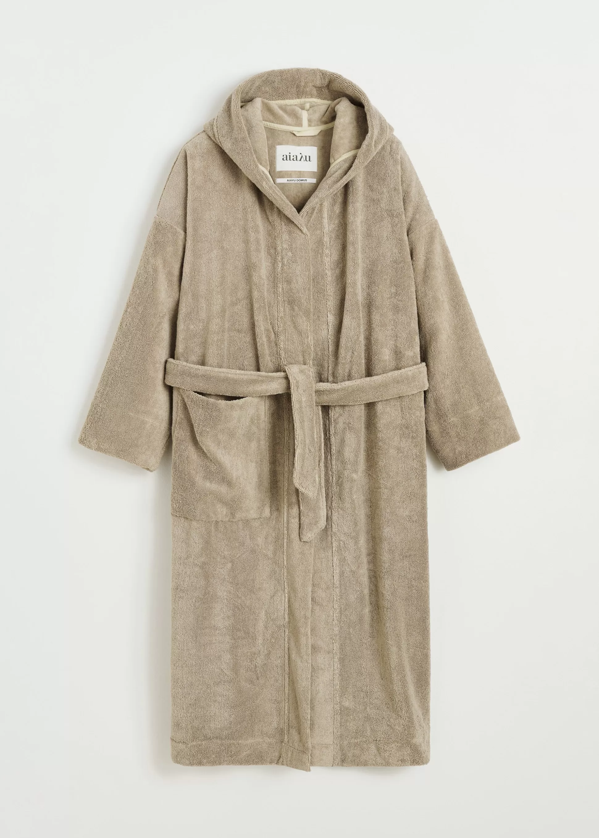 aiayu Badekåber<Hooded bathrobe terry Dried Linen