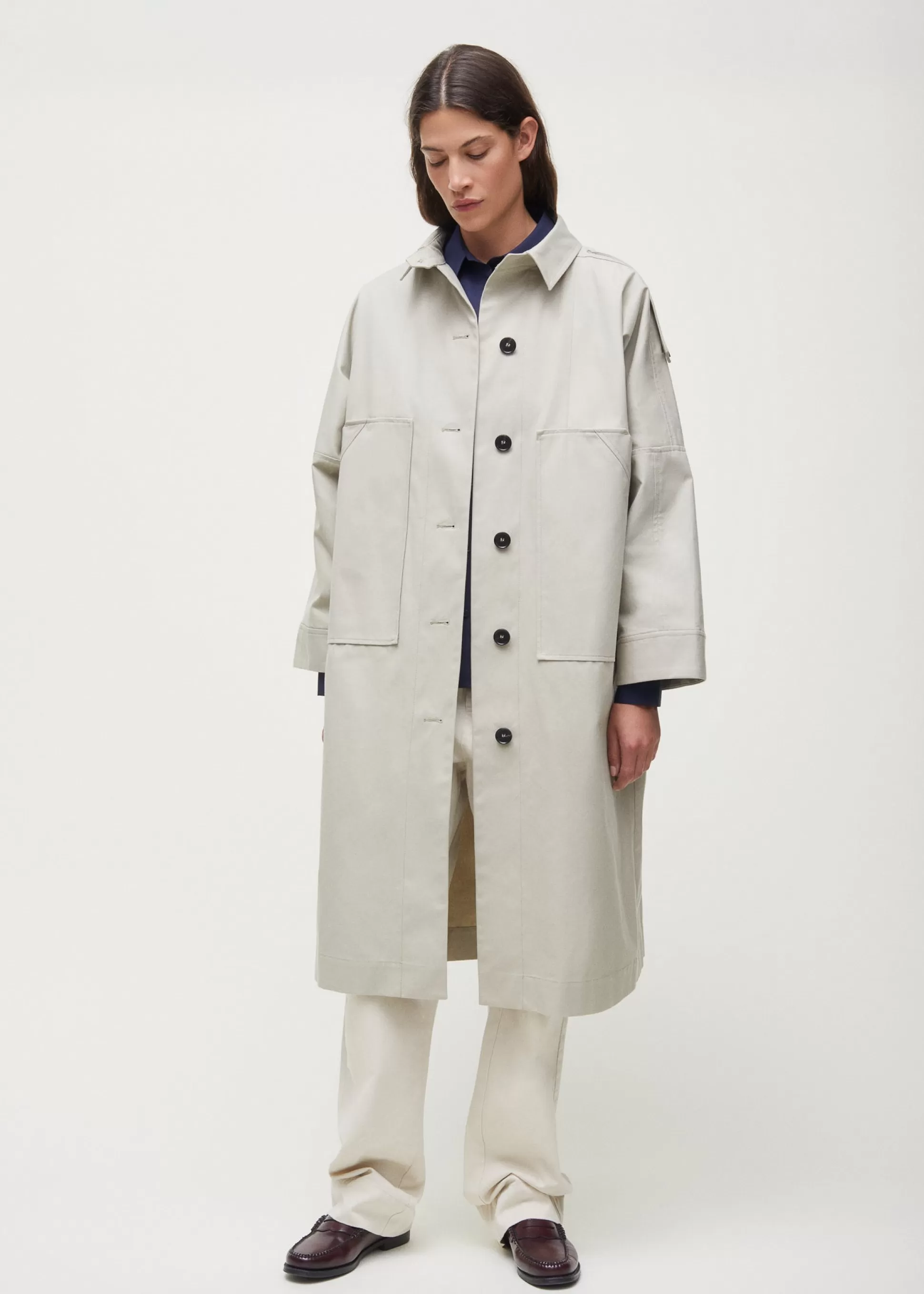 aiayu Frakker<Jean coat - ventile Stone