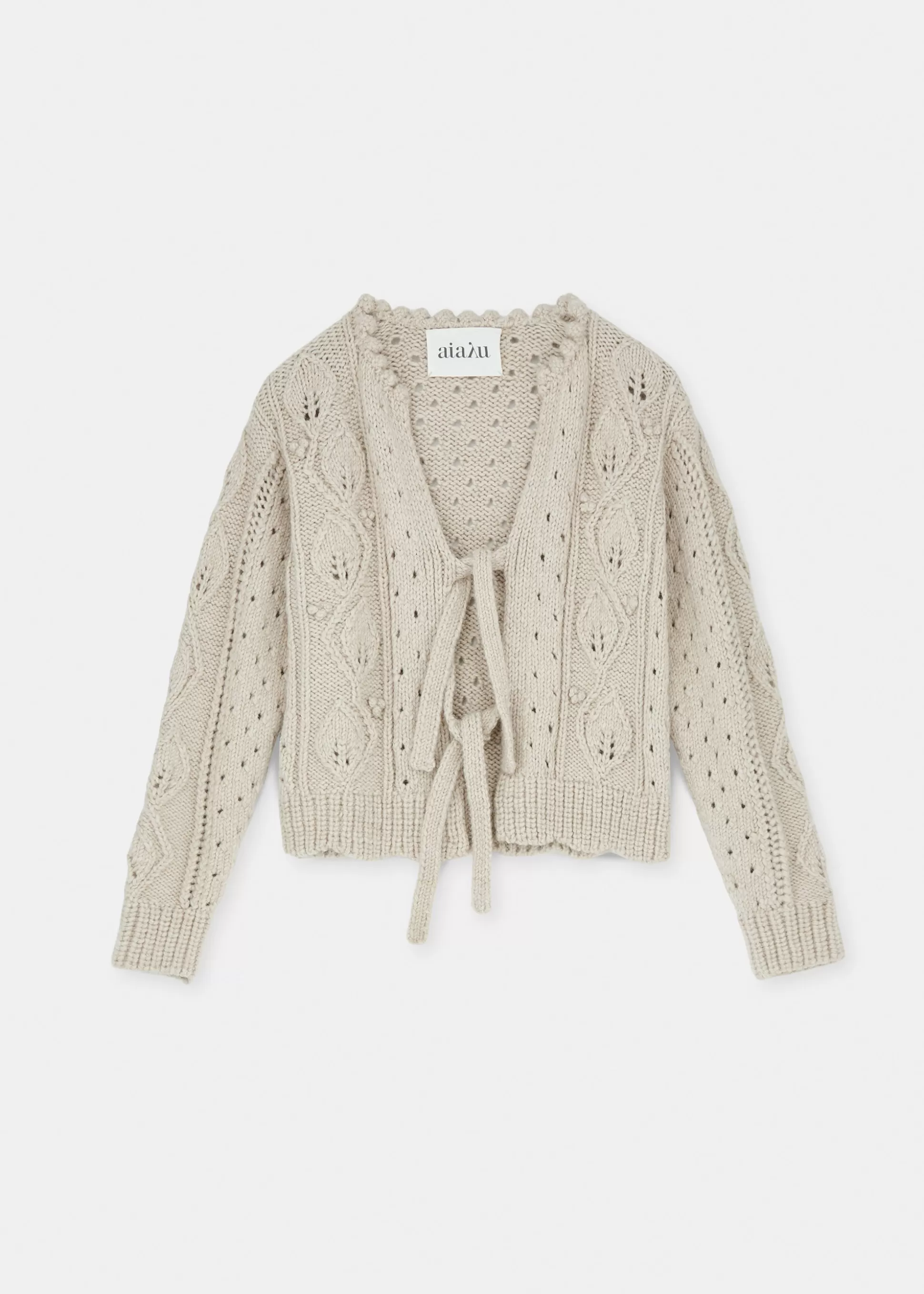 aiayu Cardigans | Strik<Joana handknitted cardigan Pure Natural