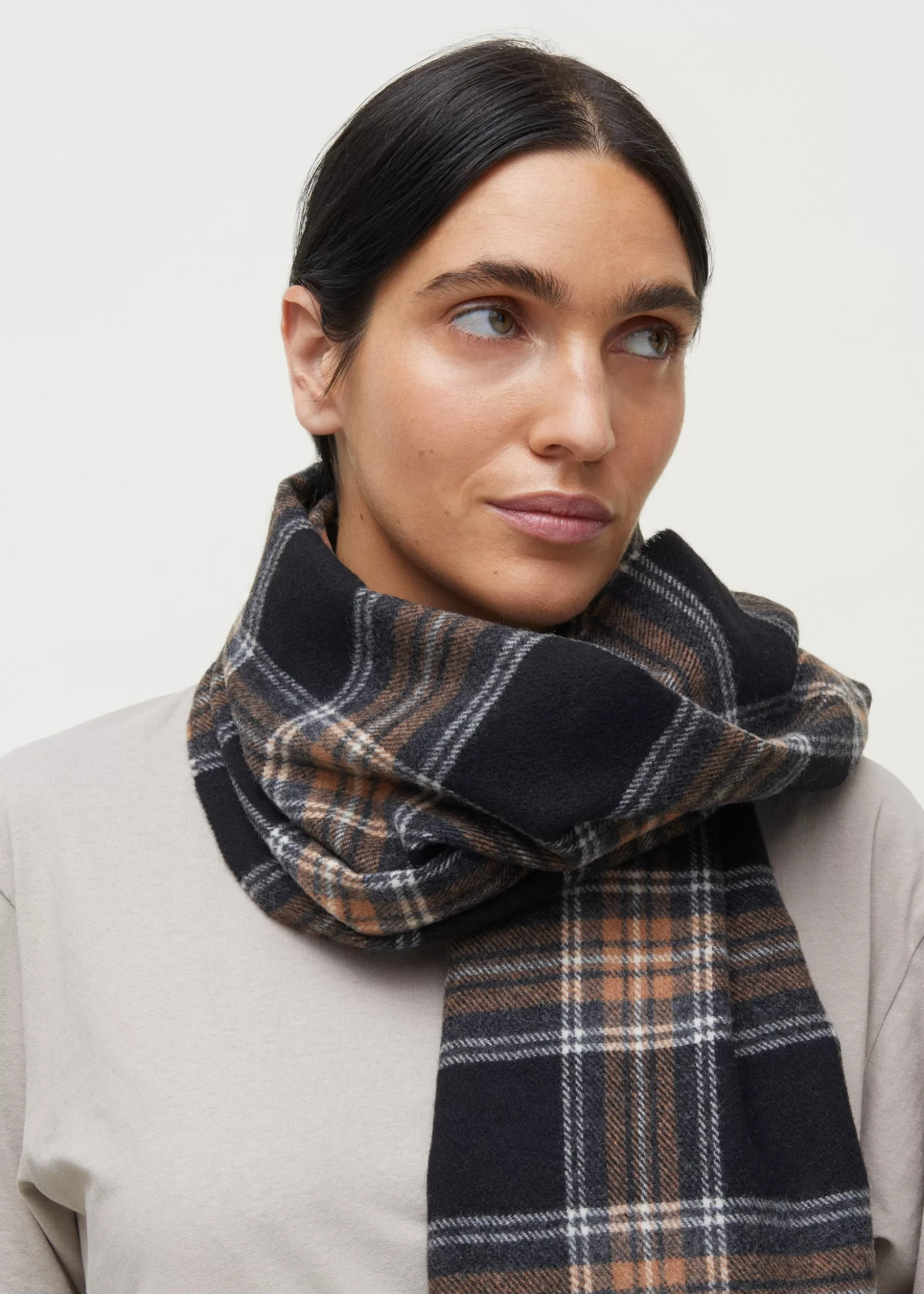 aiayu Tørklæder<Kaya wool scarf Mix Black