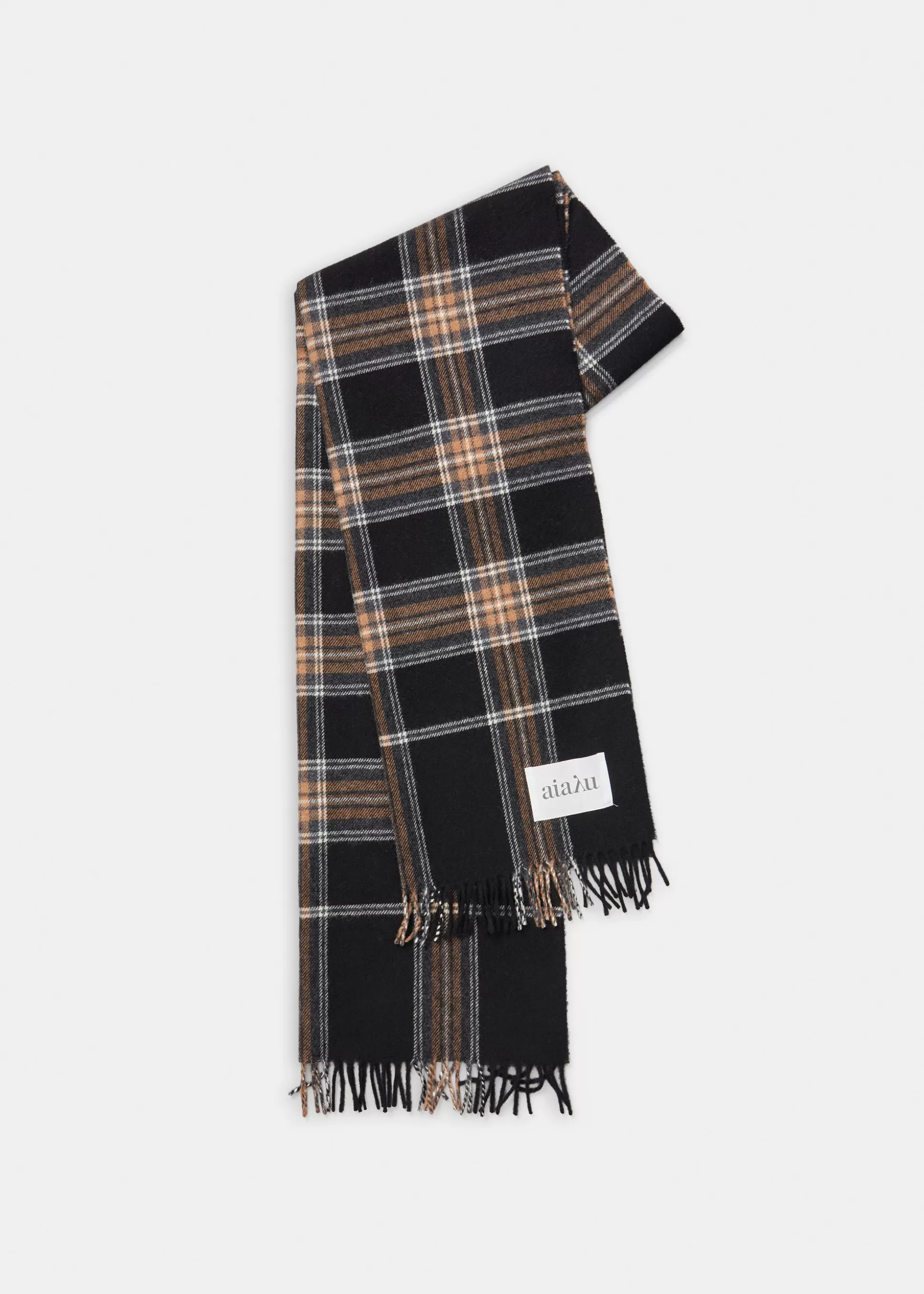 aiayu Tørklæder<Kaya wool scarf Mix Black