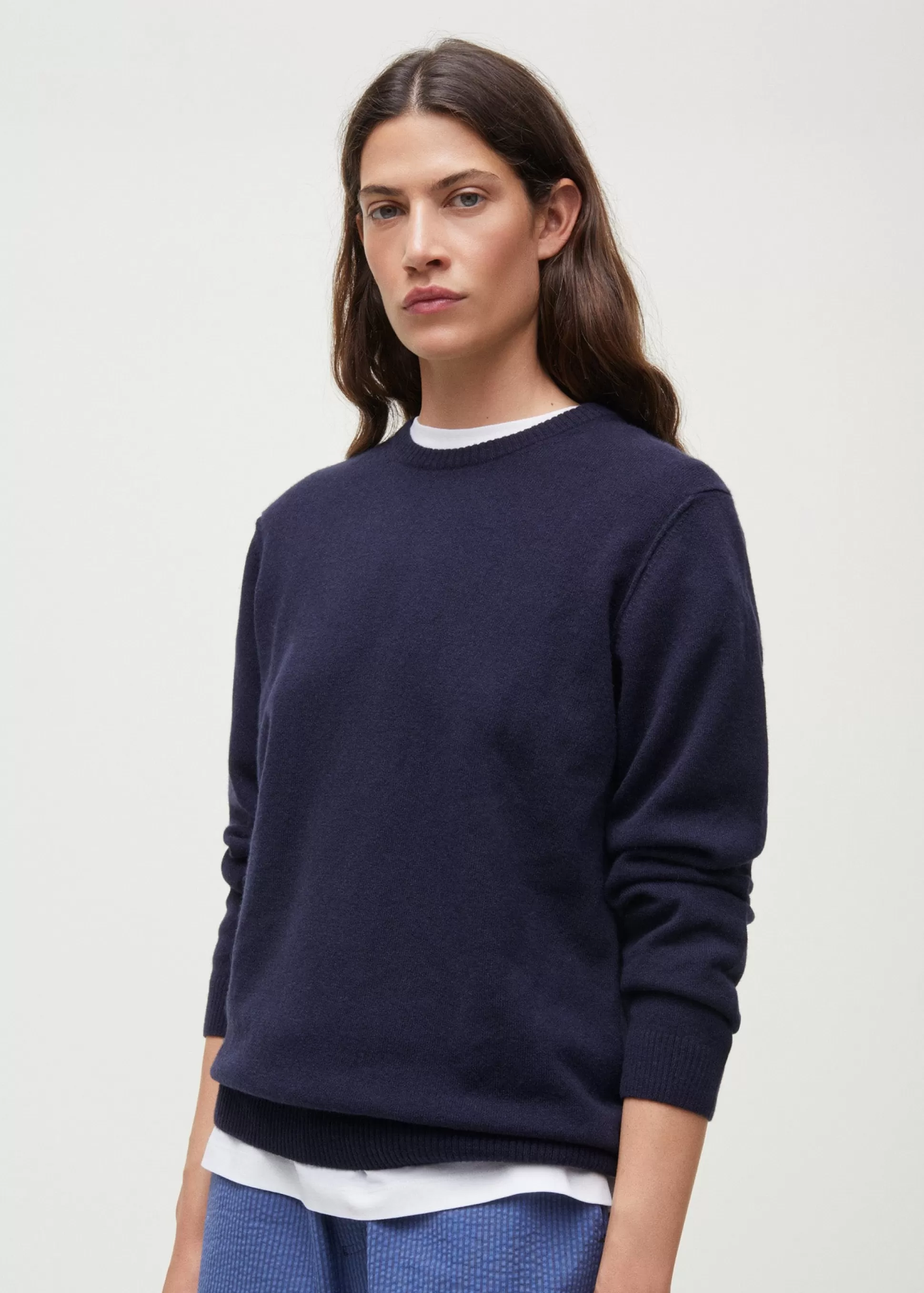 aiayu Strik<Leonardo sweater - pure cashmere Black Blue