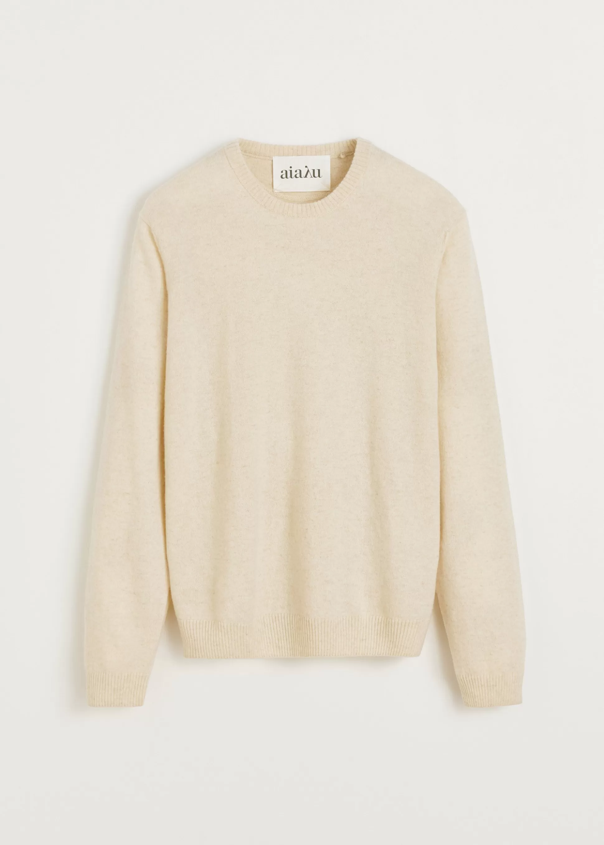 aiayu Strik<Leonardo sweater - pure cashmere Pure Ecru