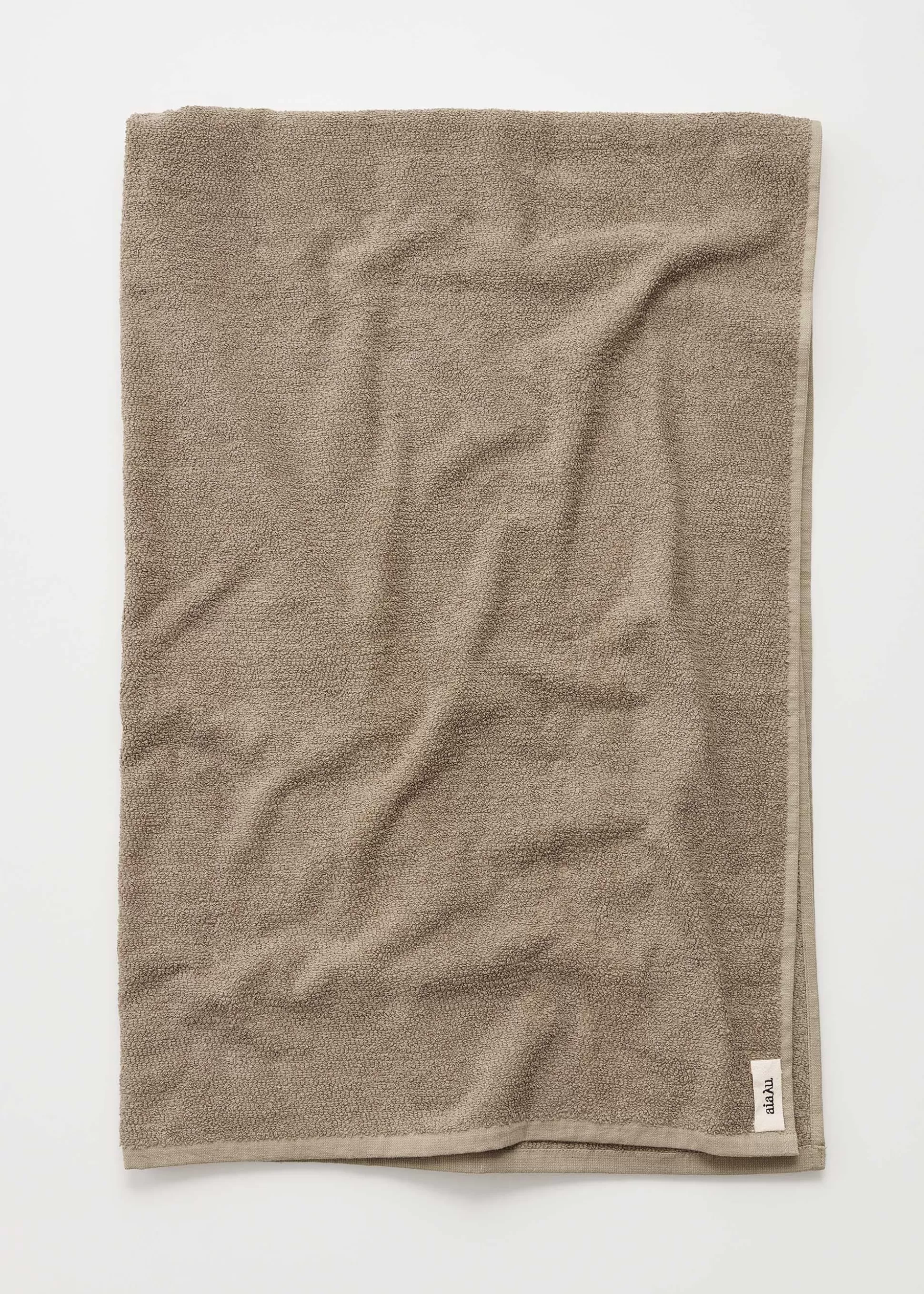 aiayu Håndklæder<Linen bath sheet - 100x150 Earth