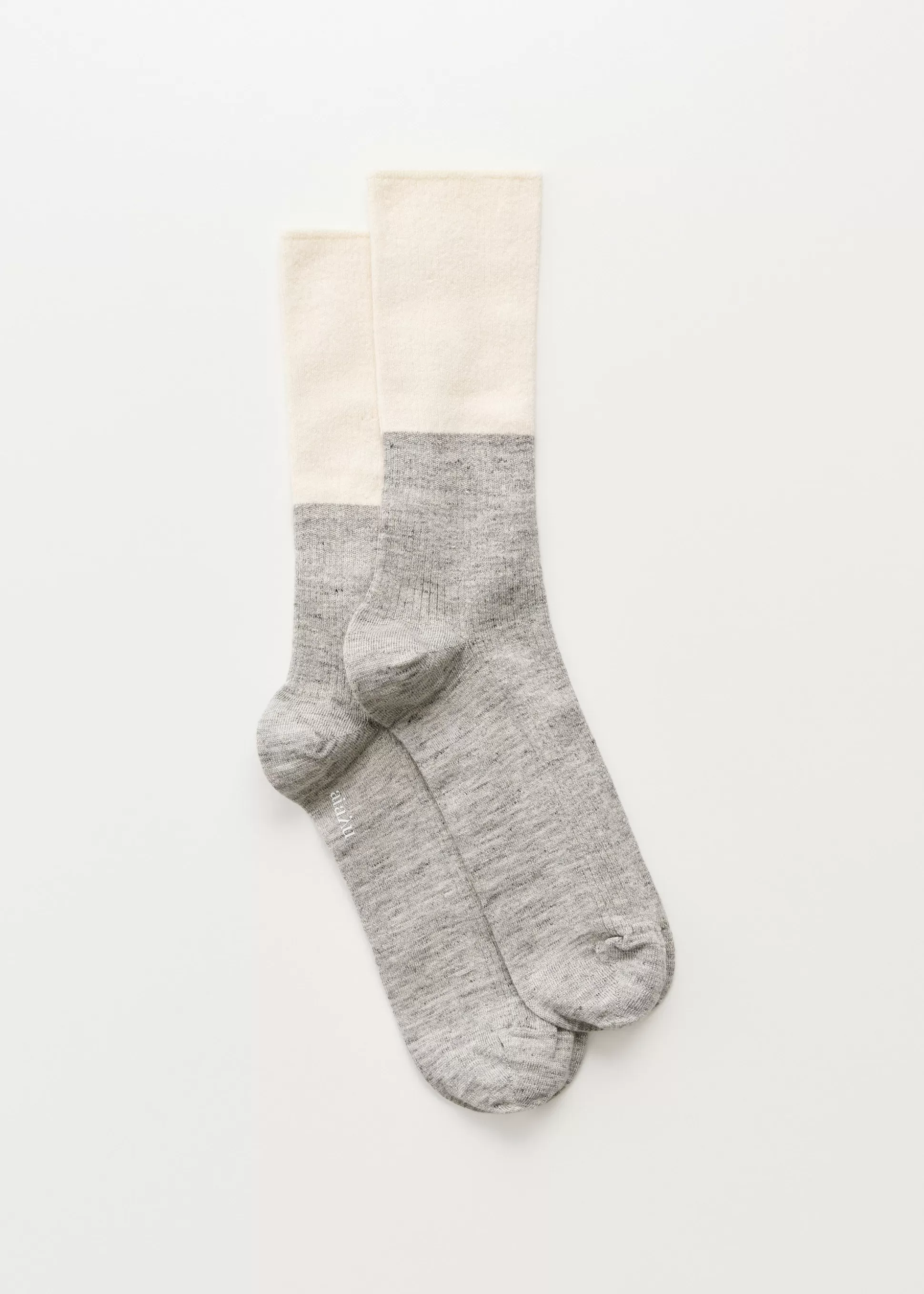 aiayu Strømper<Linen rib socks Mix Grey Melange