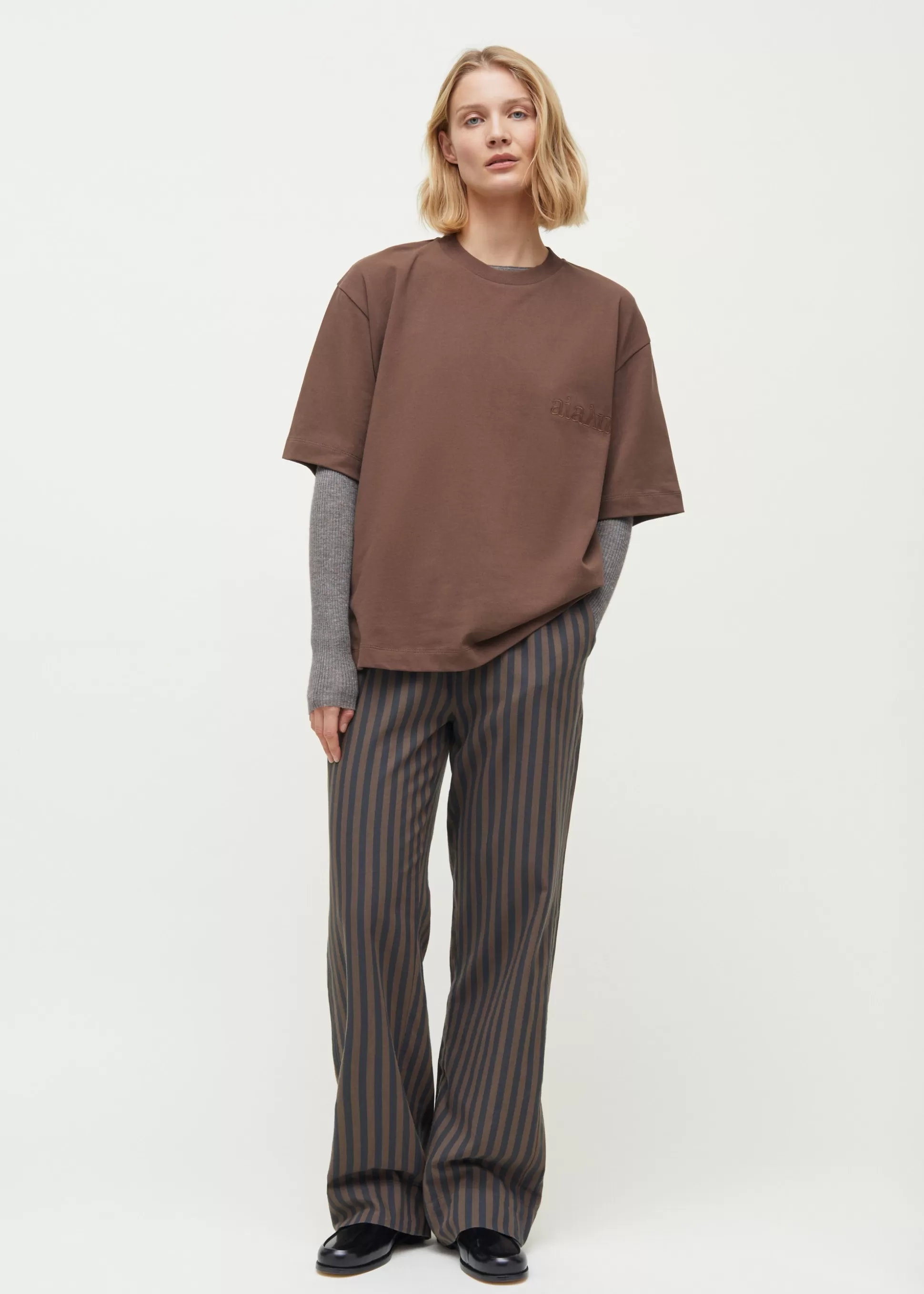 aiayu T-Shirts & Tops<Lou circular tee Coffee