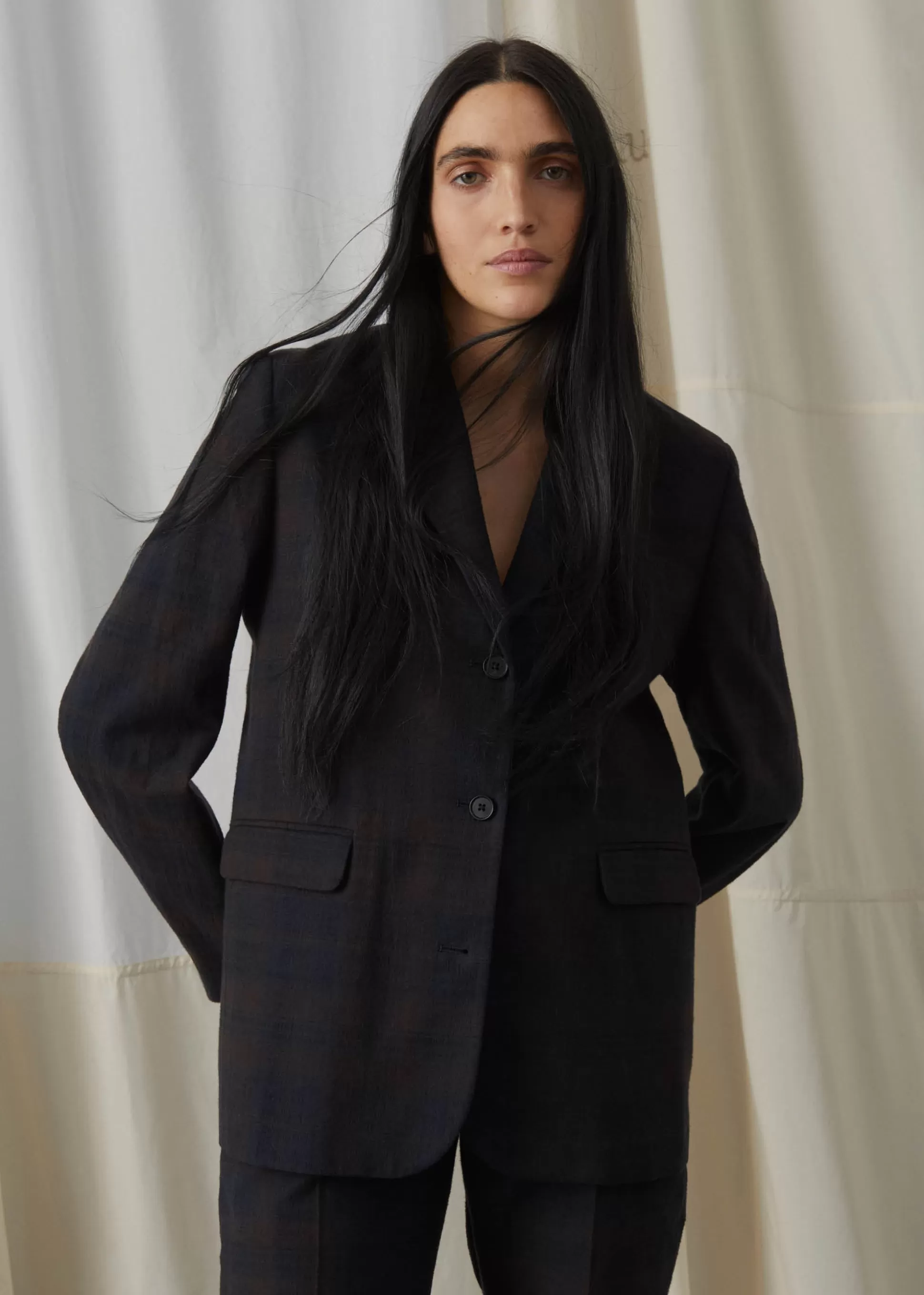 aiayu Jakker & Blazere<Mason jacket check Mix Navy