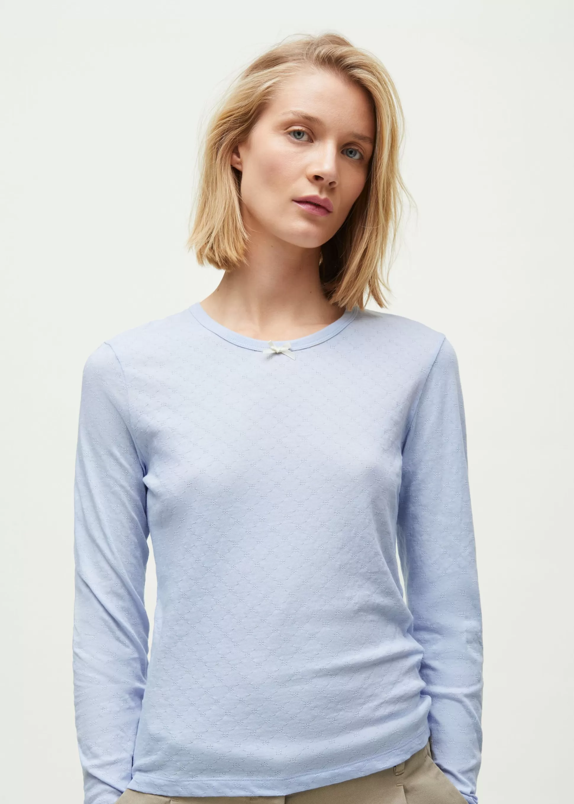 aiayu T-Shirts & Tops<Messhu long sleeve Light Blue