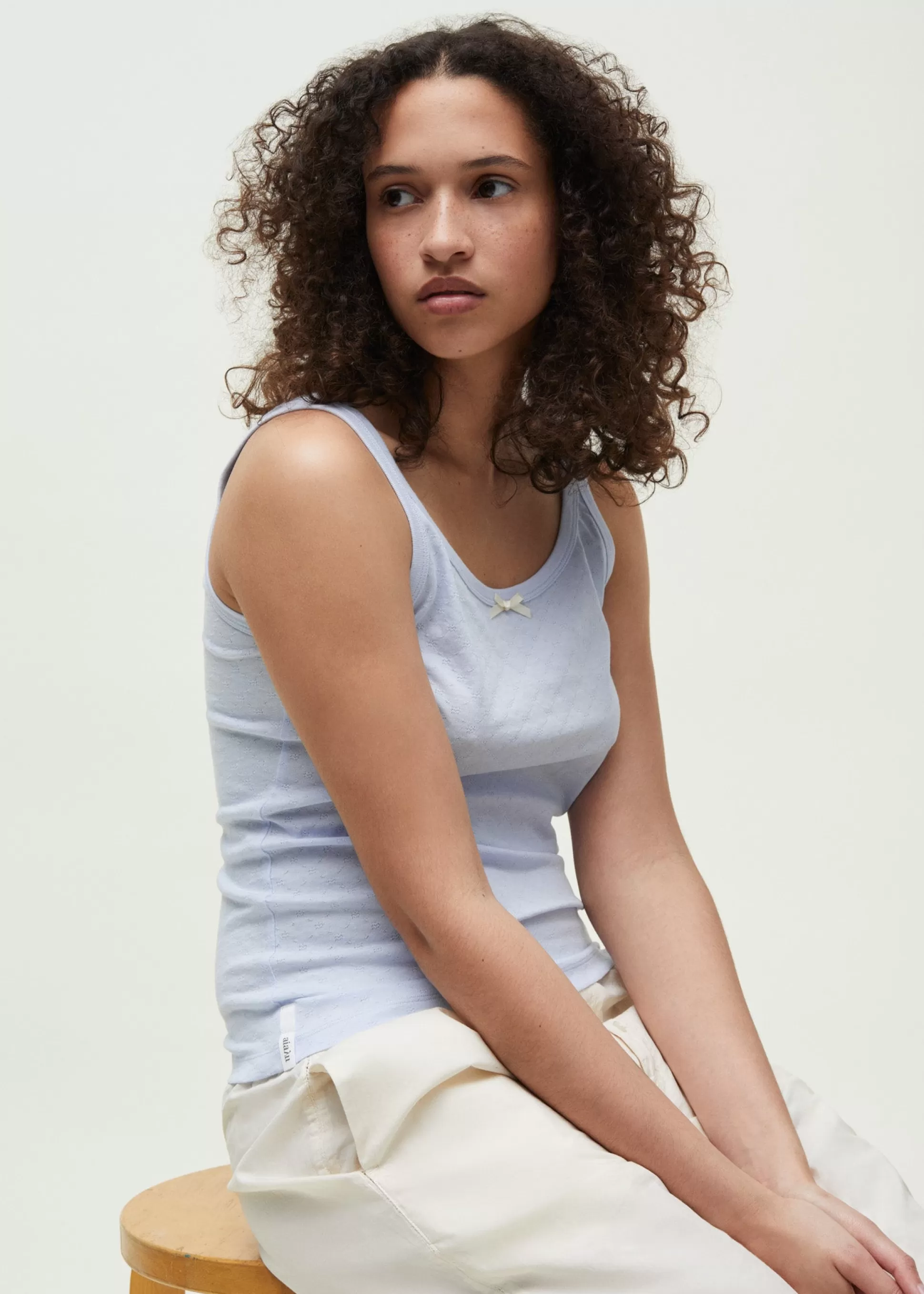 aiayu T-Shirts & Tops<Messhu tank Light Blue