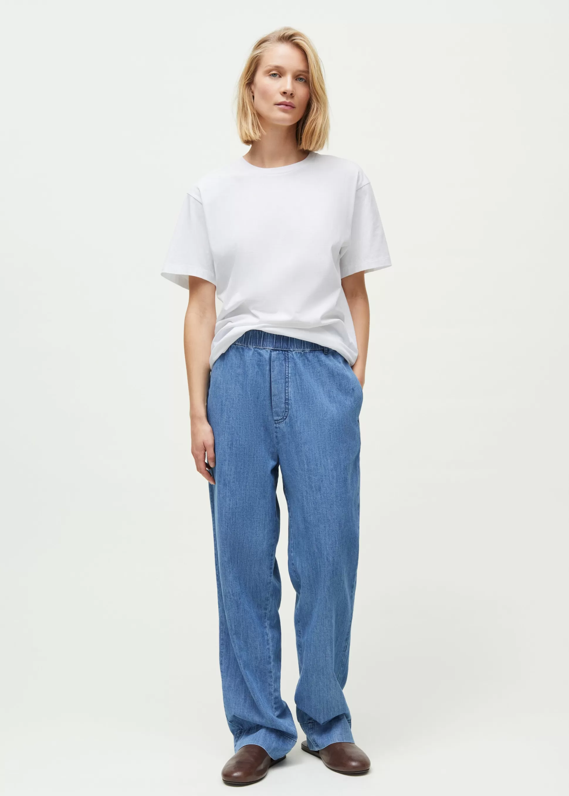 aiayu Bukser<Miles pant denim Iceberg