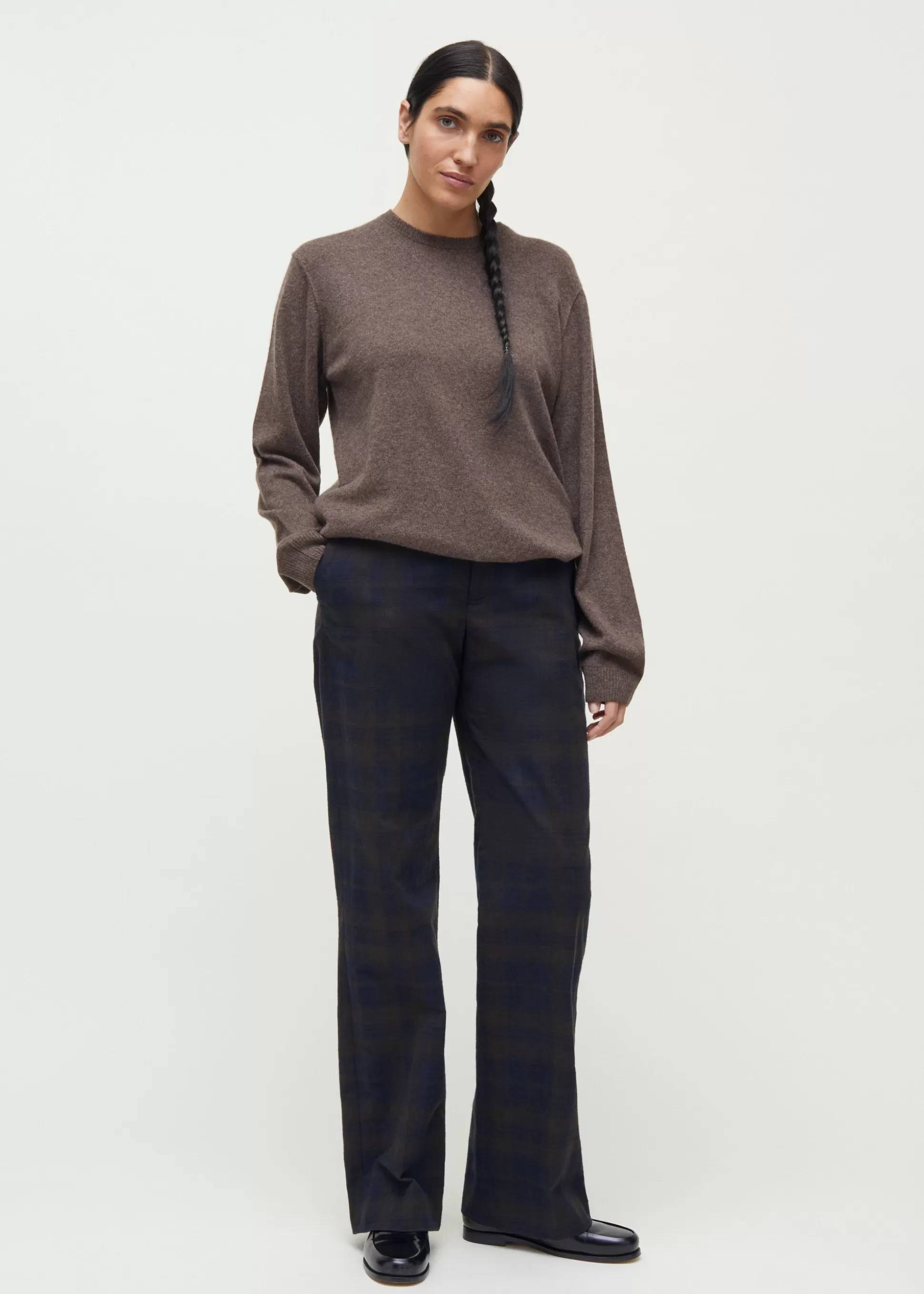 aiayu Bukser<Milo pant check Mix Navy