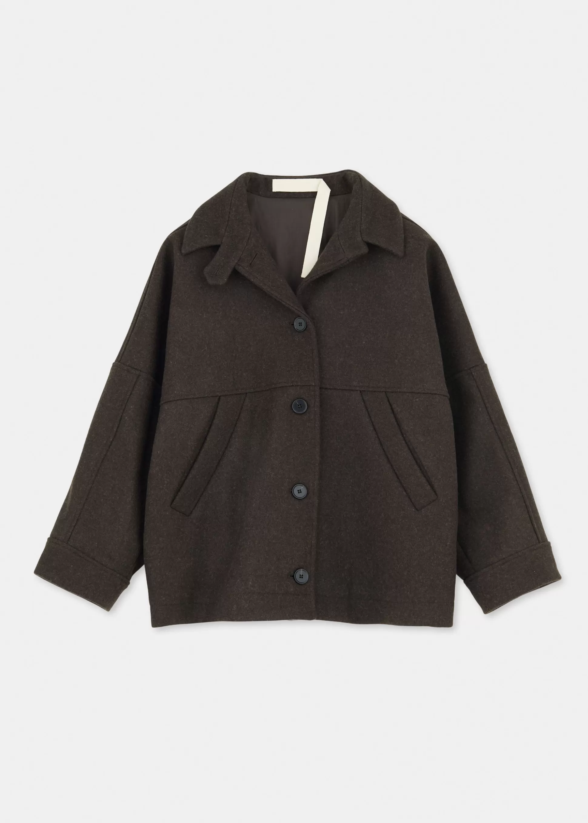 aiayu Jakker & Blazere<Moa jacket - loden wool Pure Dark Brown