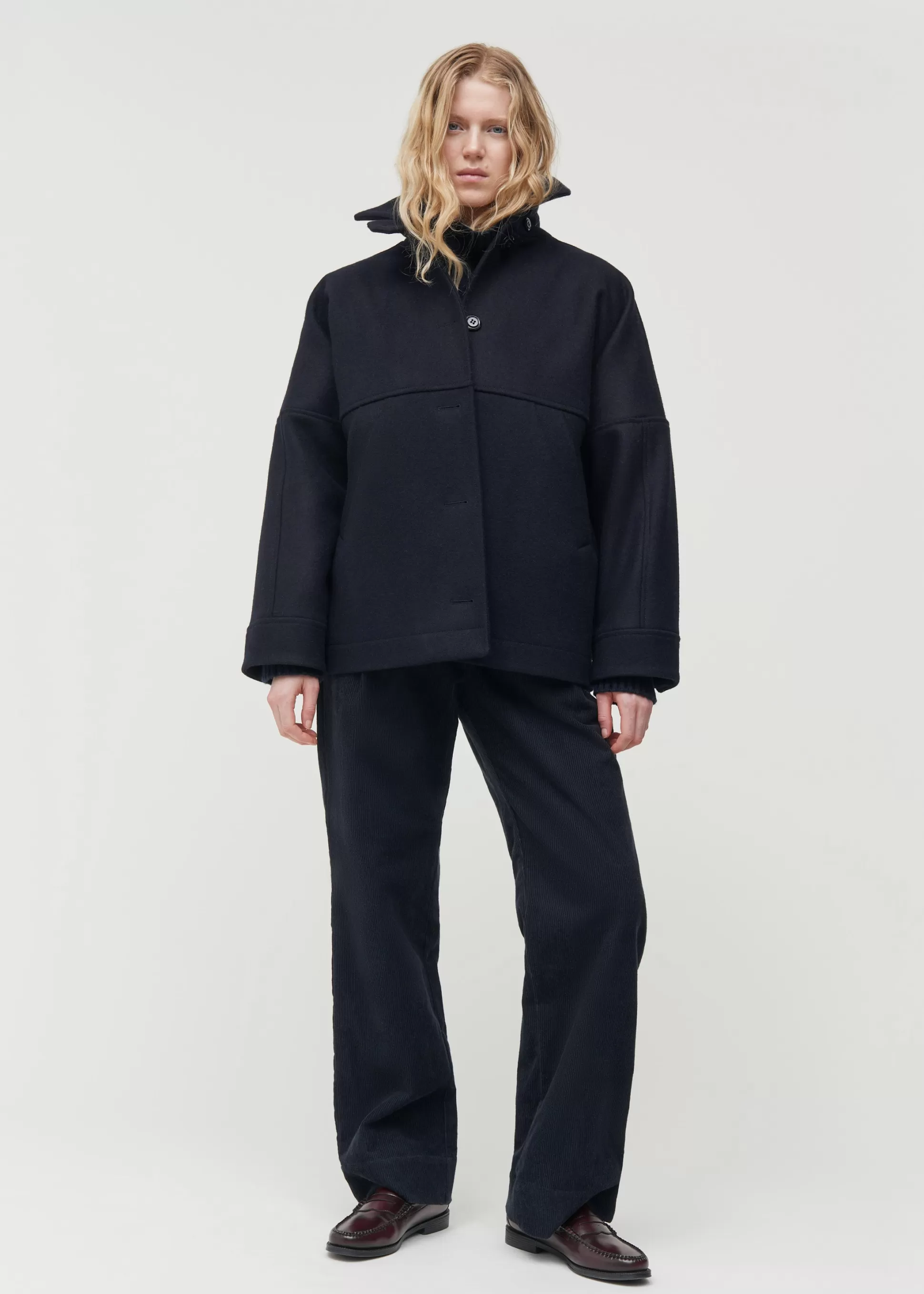 aiayu Jakker & Blazere<Moa jacket - loden wool Navy